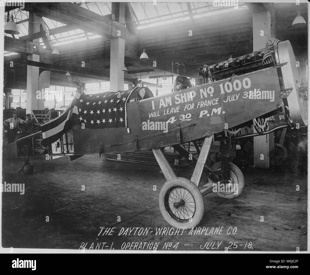 Herstellung von Flugzeugen für die Regierung von Dayton-Wright Flugzeug unternehmen. Abgeschlossene Fläche auf dem Messegelände. Anlage-1. Nummer der Maßnahme 4. Dayton Wright Flugzeug unternehmen., 25.07.1918; Allgemeine Hinweise: Verwenden Sie Krieg und Konflikt Nummer 558 bei der Bestellung eine Reproduktion oder Anforderung von Informationen zu diesem Bild. Stockfoto