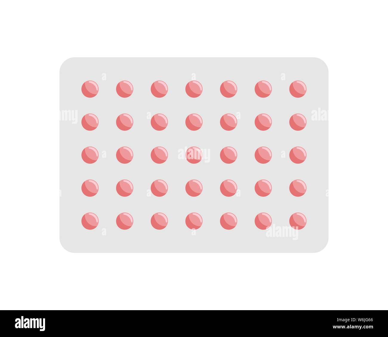 Medicine Pillen Kapseln Blister für Krankheit und Schmerzbehandlung. Medizinisches Medikamentenpaket für Tablette Vitamin Antibiotikum Aspirin. Vektor-flache Abbildungen der Medikamentenpackung isoliert auf weißem Hintergrund Stock Vektor