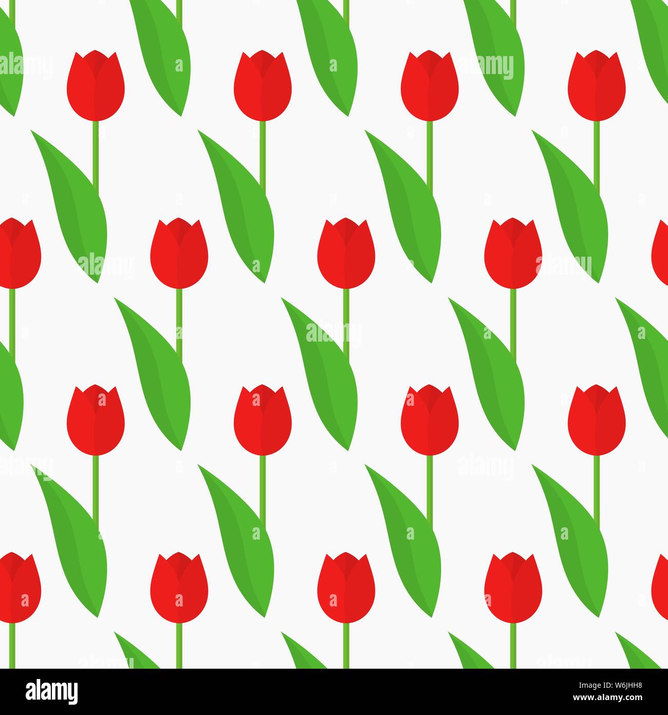 Frühling Tulpen Blumen nahtlose Muster. Vector Illustration. Stock Vektor