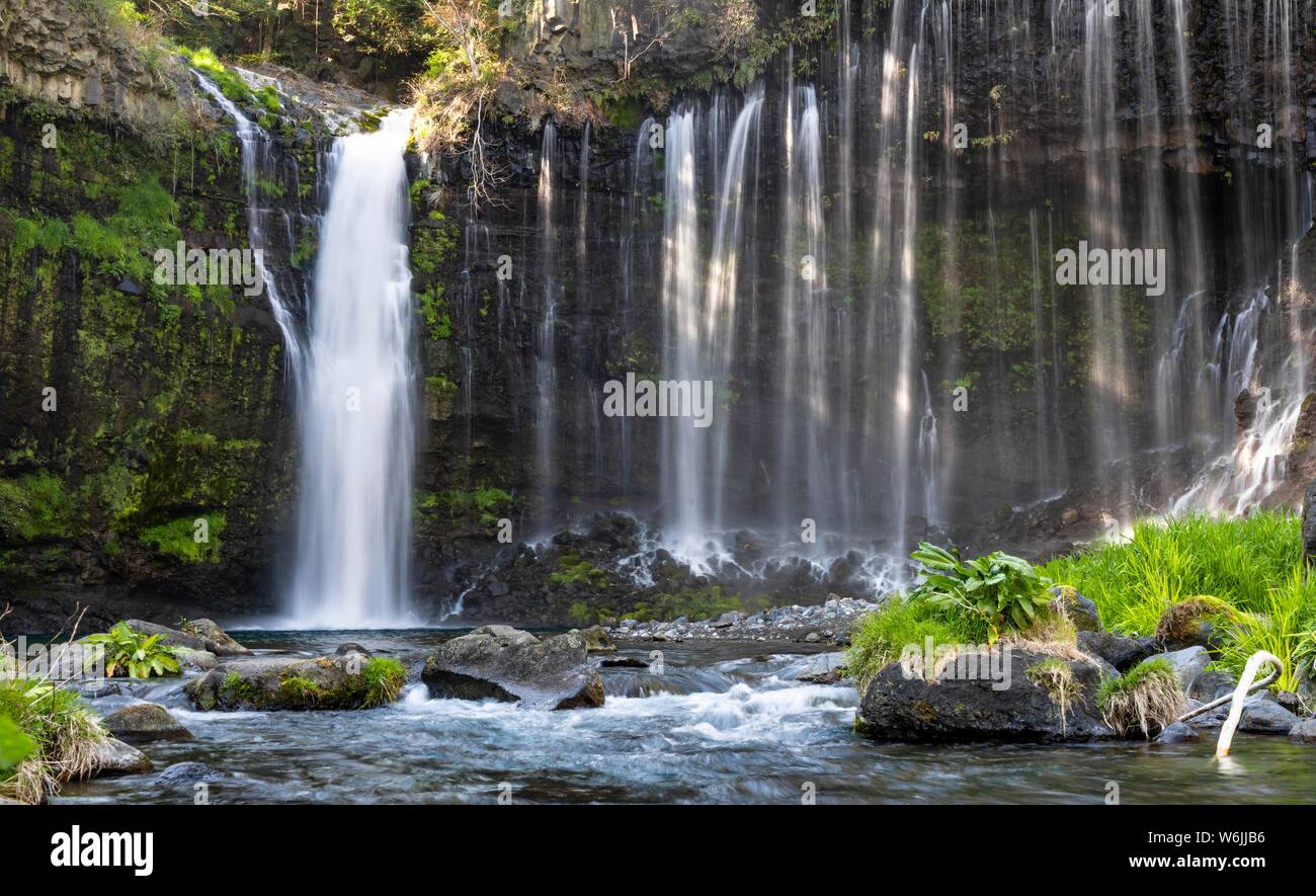 Shiraito Wasserfall, Fuji-Hakone-Izu Nationalpark, Yamanashi Präfektur, Japan Stockfoto