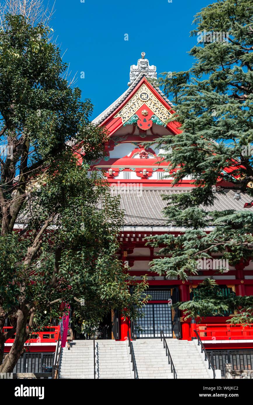 Buddhistische Tempelanlage, Asakusa Schrein oder Senso-ji Tempel, Asakusa, Tokyo, Japan Stockfoto