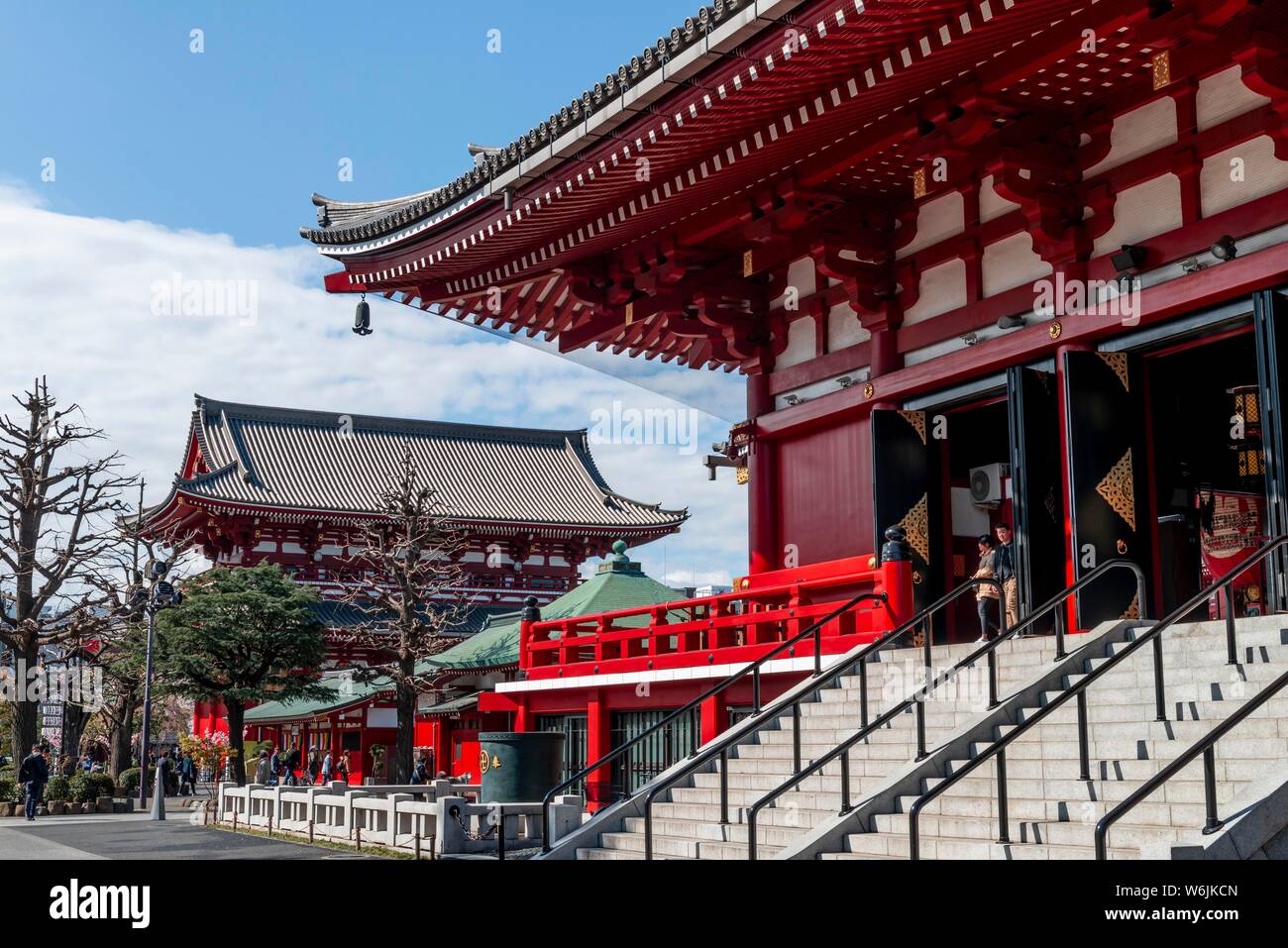 Die wichtigsten Tempel, buddhistische Tempelanlage, Asakusa Schrein oder Senso-ji Tempel, Asakusa, Tokyo, Japan Stockfoto