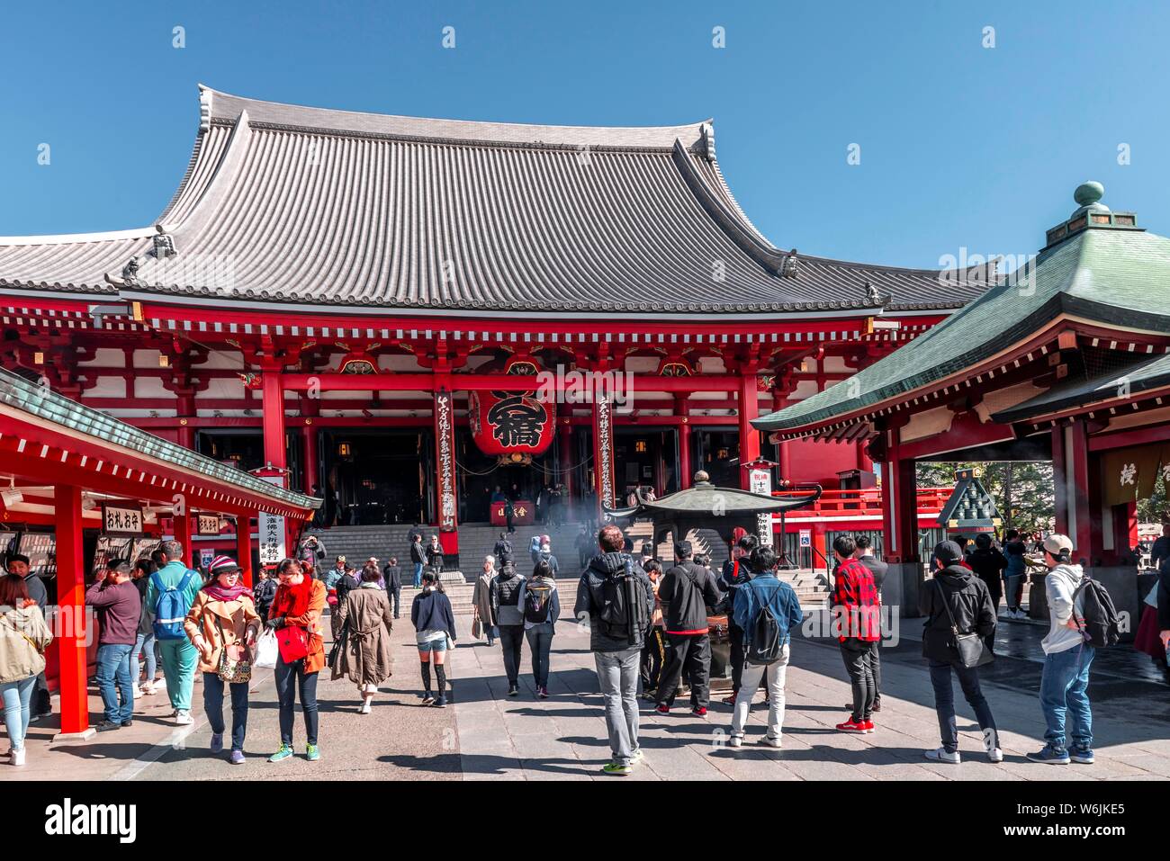 Buddhistische Tempel Komplex, Senso-ji Tempel, Asakusa Schrein, Asakusa, Tokyo, Japan Stockfoto