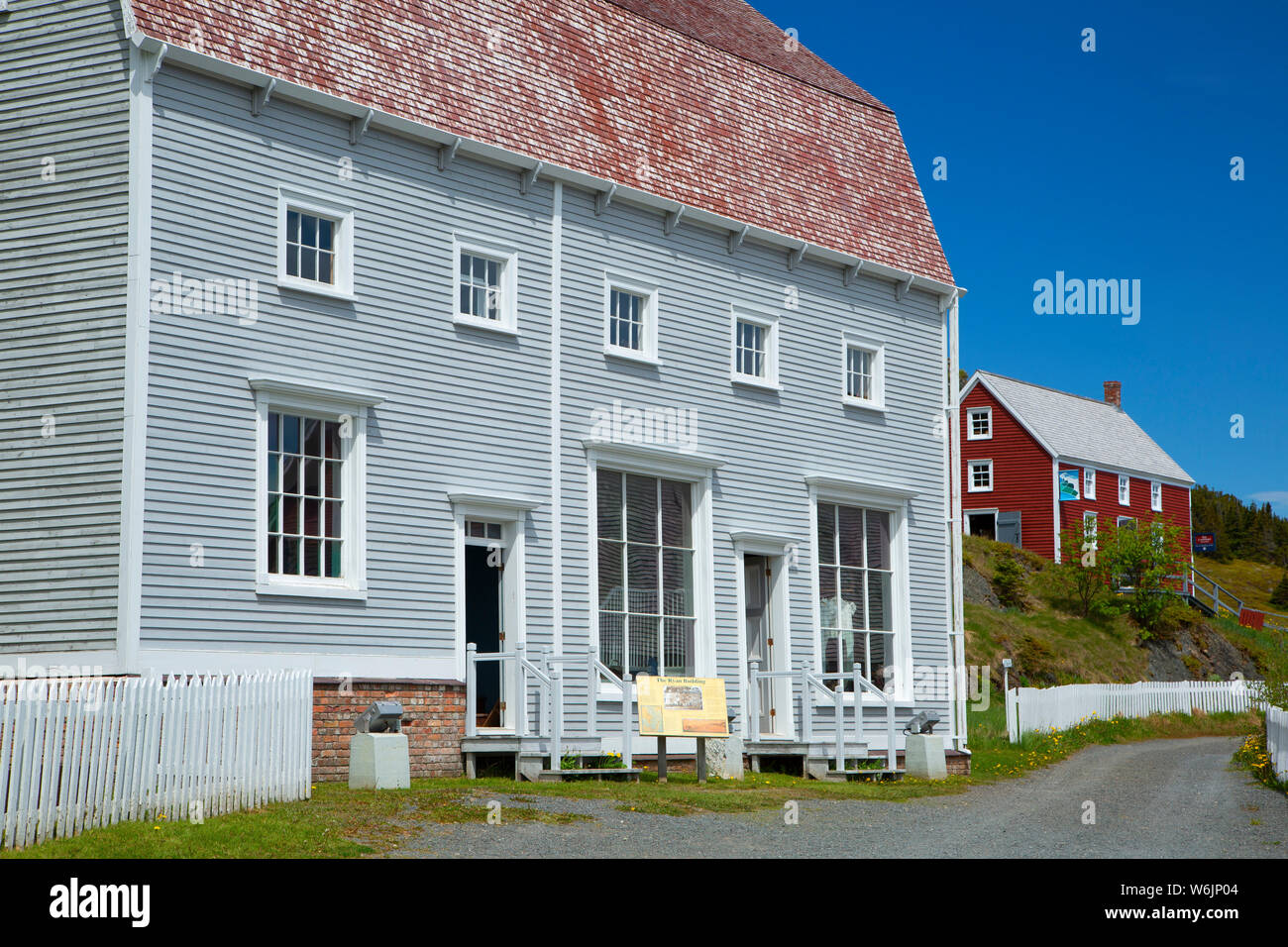 Lester-Garland Mercantile Räumlichkeiten und Böttcherei, Trinity provinziellen Historic Site, Trinity, Neufundland und Labrador, Kanada Stockfoto