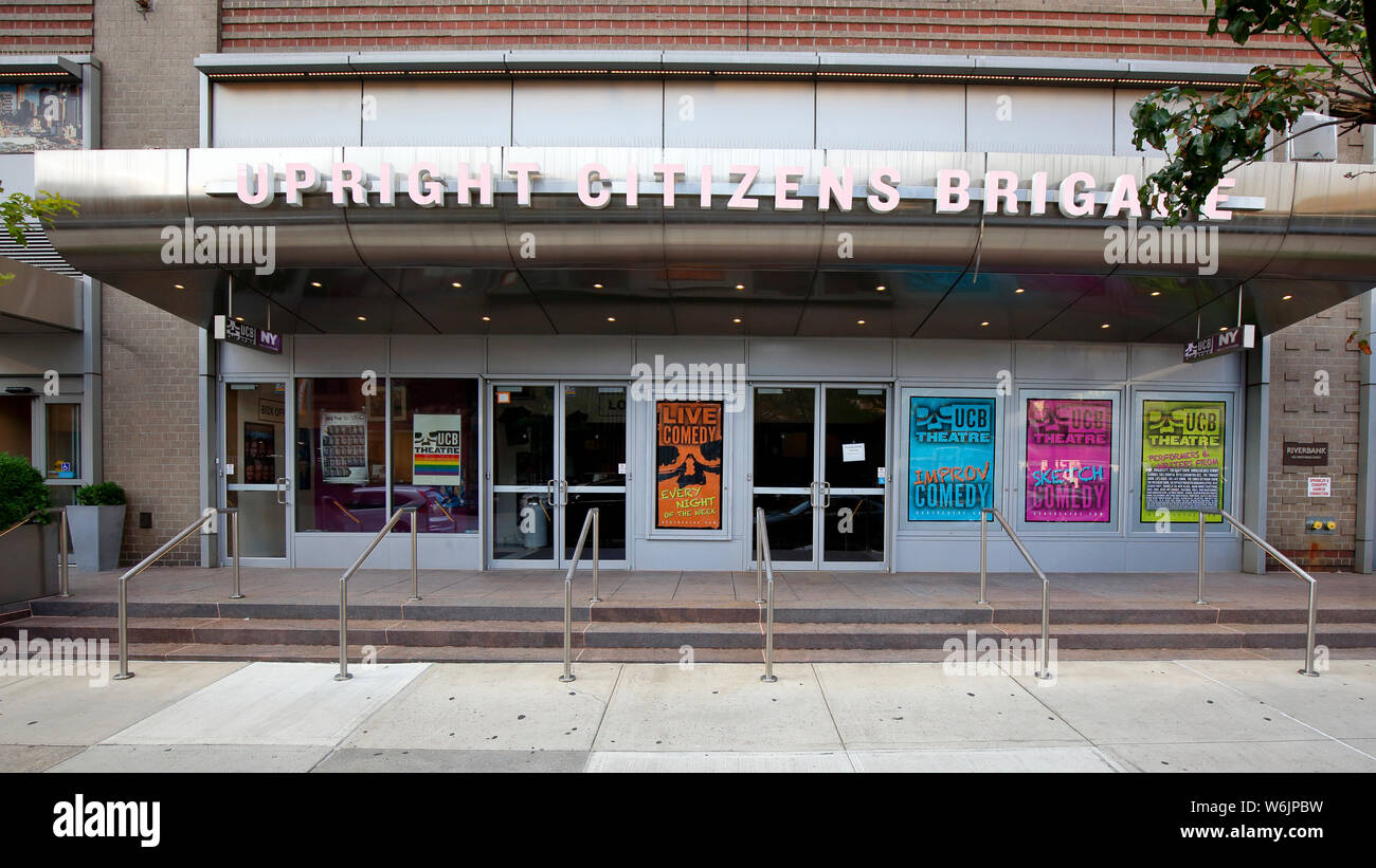 Aufrechte Bürger Feuerwehr Theatre, 555 West 42th Street, New York, NY Stockfoto