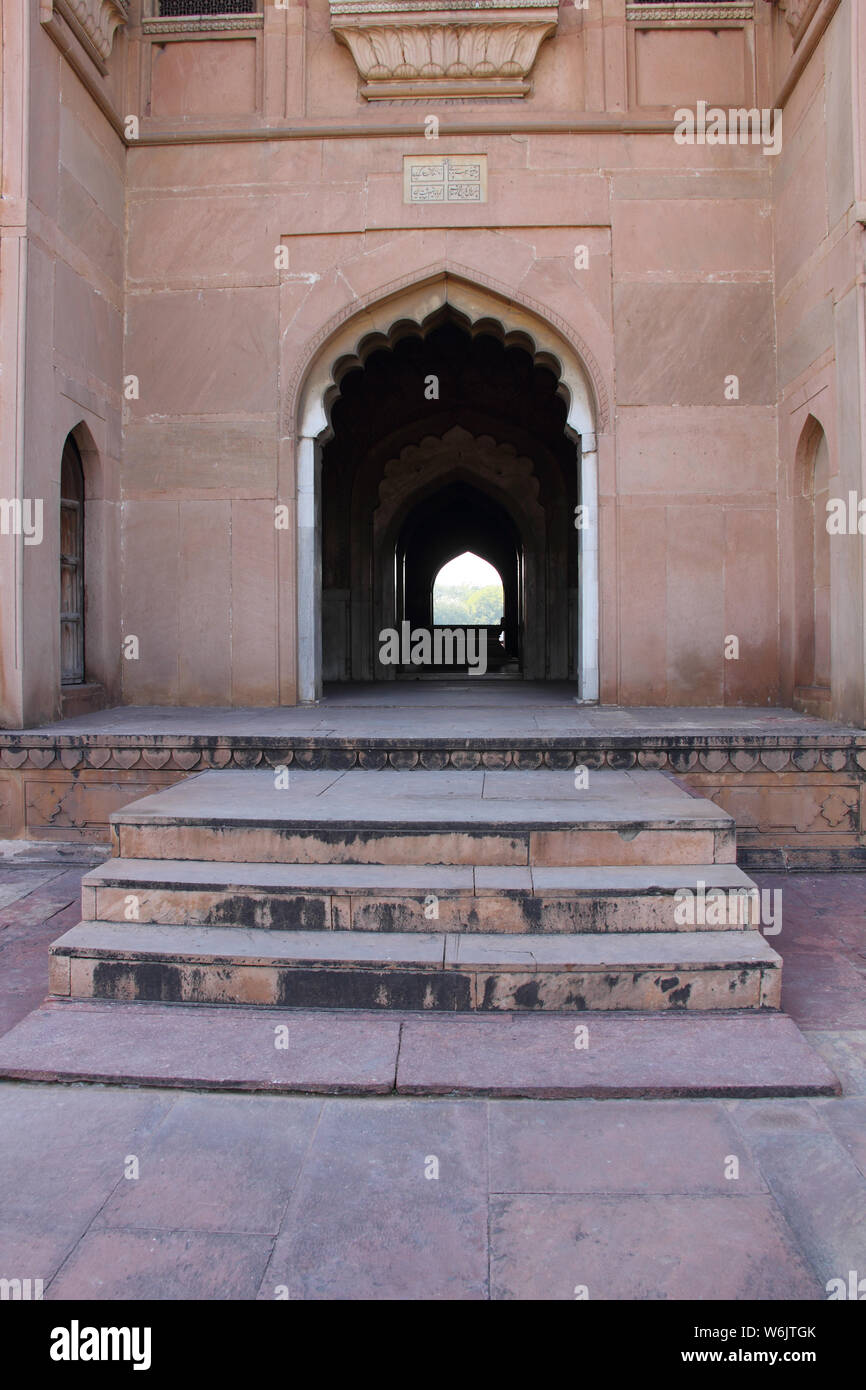 Ehrenmal in einem Mausoleum, Safdarjung&#39;s Grab, Neu Delhi, Indien Stockfoto