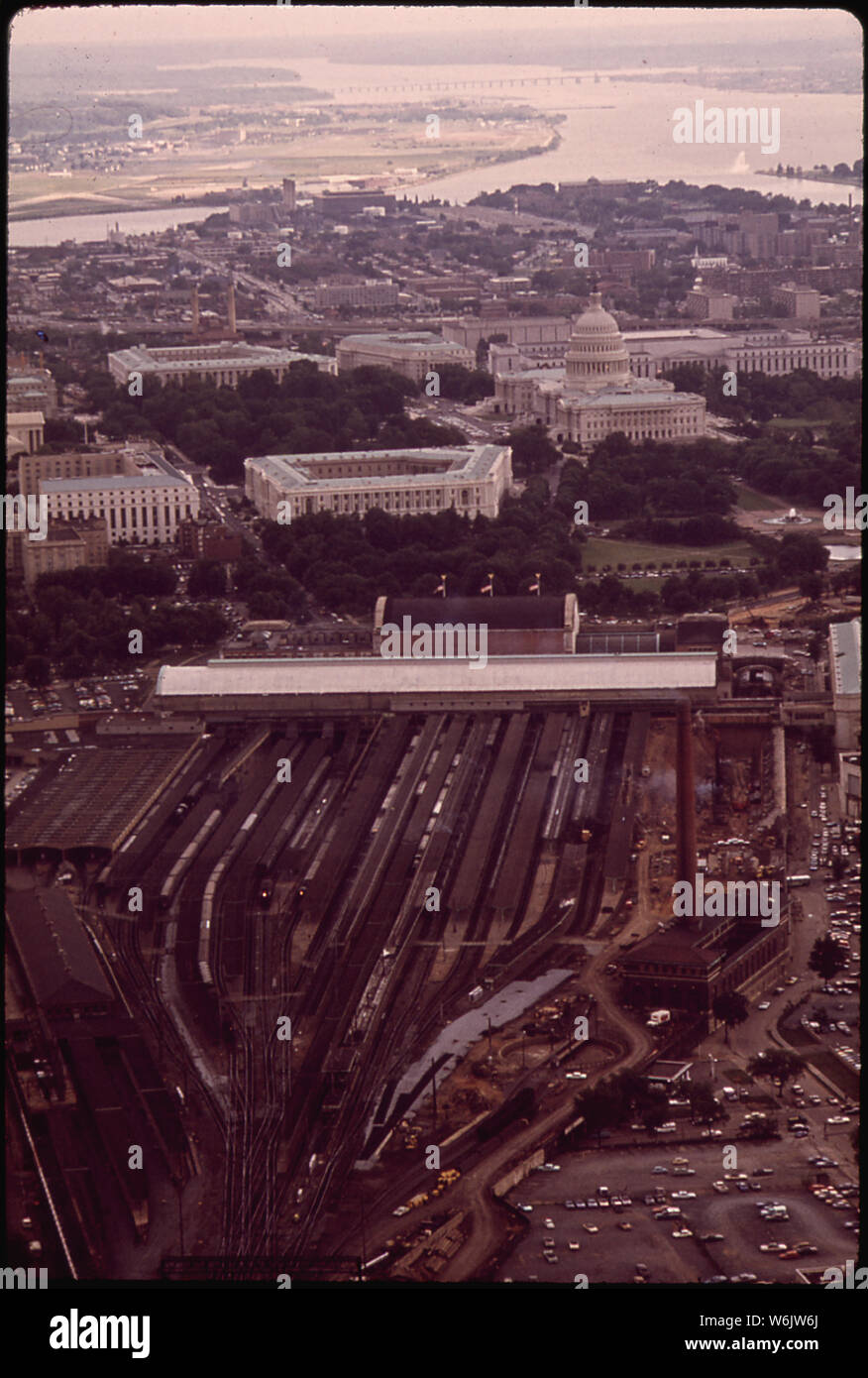 PENN CENTRAL STATION UND CAPITOL, Blick nach Süden Stockfoto