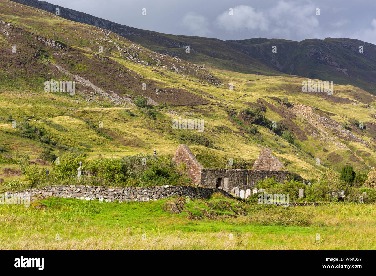 Kirche Ruinen von clachan Duich Grabstätte in den schottischen Highlands. Stockfoto