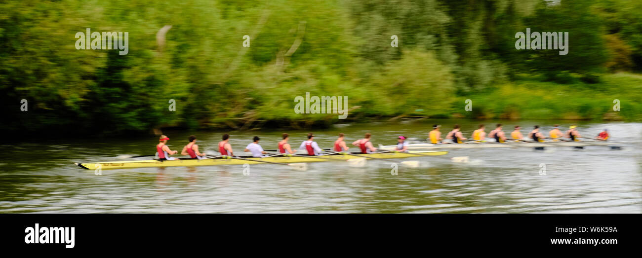 Oxford University Sommer Eights 2019 - rudern Regatta Stockfoto