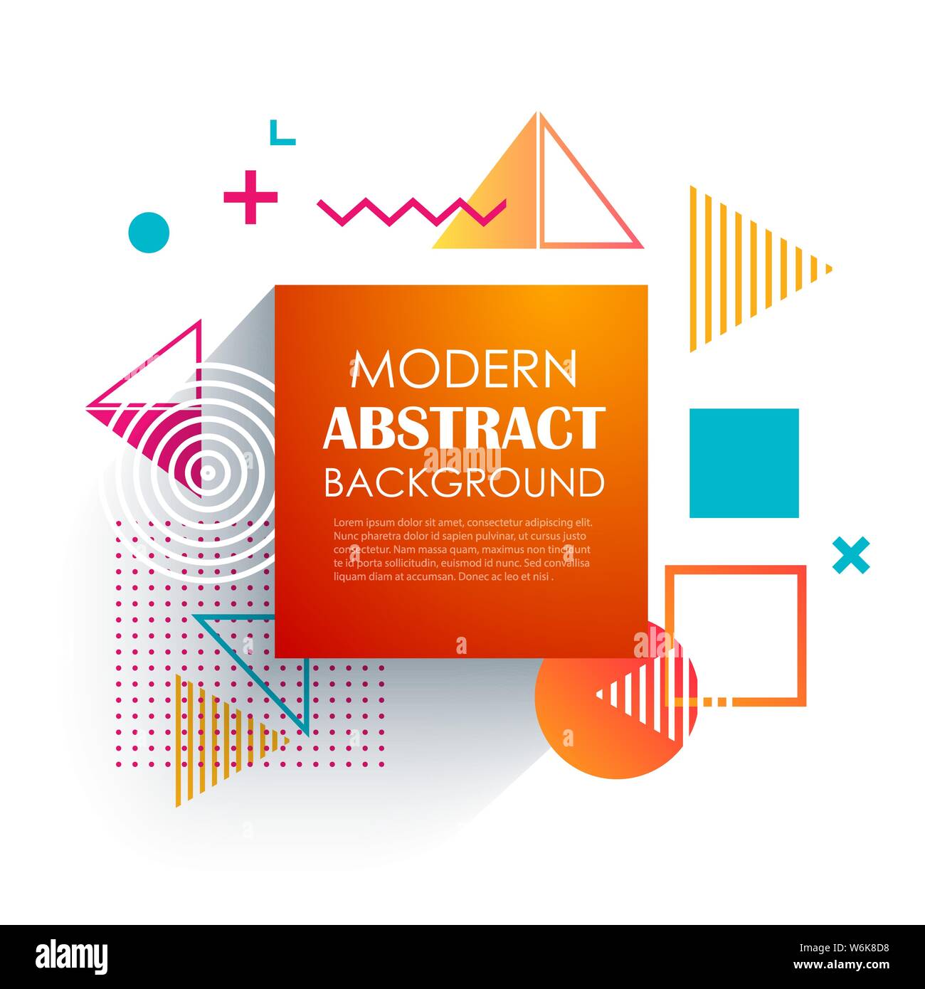 Abstrakte geometrische Red Square pattern Design und Hintergrund. Verwenden Sie für modernes Design, Abdeckung, Vorlage, dekoriert, Broschüre, Flyer. Stock Vektor