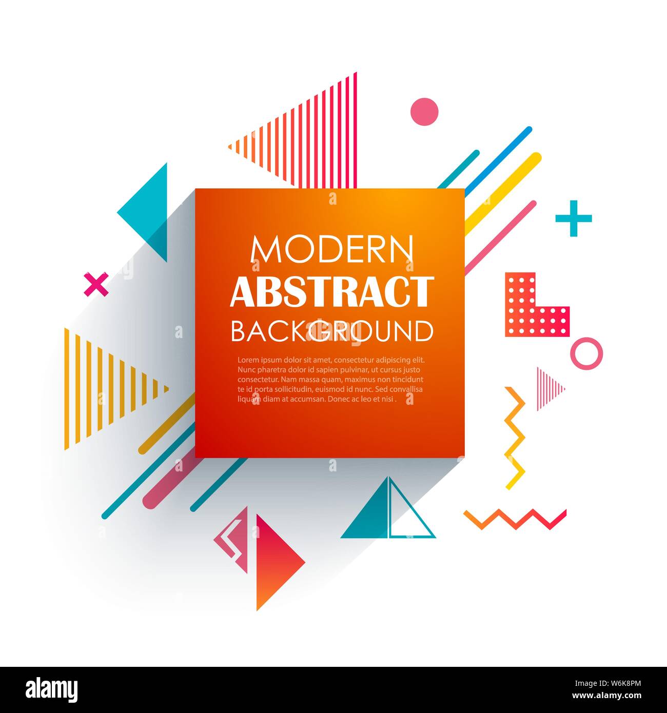 Abstrakte geometrische Red Square pattern Design und Hintergrund. Verwenden Sie für modernes Design, Abdeckung, Vorlage, dekoriert, Broschüre, Flyer. Stock Vektor