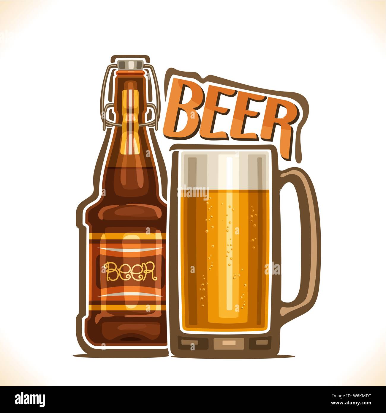 Vector Illustration von Alkohol trinken Bier Stock Vektor