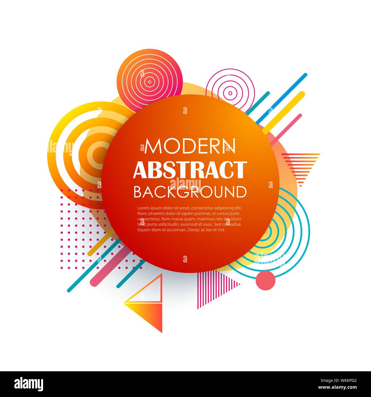 Abstrakte roter Kreis geometrische Muster und Hintergrund. Verwenden Sie für modernes Design, Abdeckung, Vorlage, dekoriert, Broschüre, Flyer. Stock Vektor