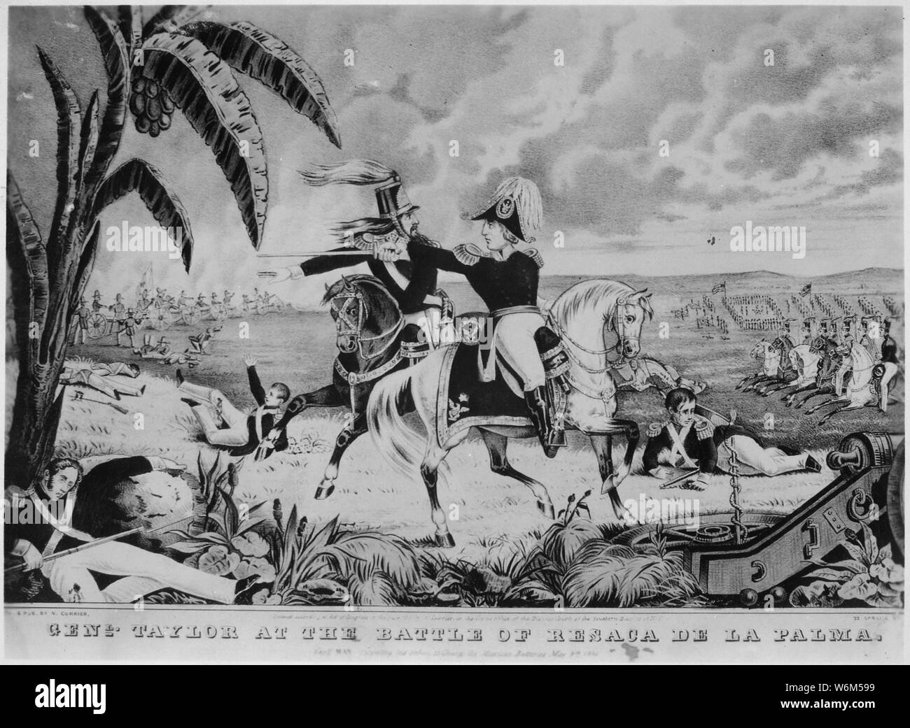 Erstürmung der Unabhängigkeit Hill in der Schlacht von Monterey. September 1846. Kopie der Lithographie von Kelloggs&Thayer, circa 1847., Ca. 1900-1982; Allgemeine Hinweise: Verwenden Sie Krieg und Konflikt Nummer 100 bei der Bestellung eine Reproduktion oder Anforderung von Informationen zu diesem Bild. Stockfoto