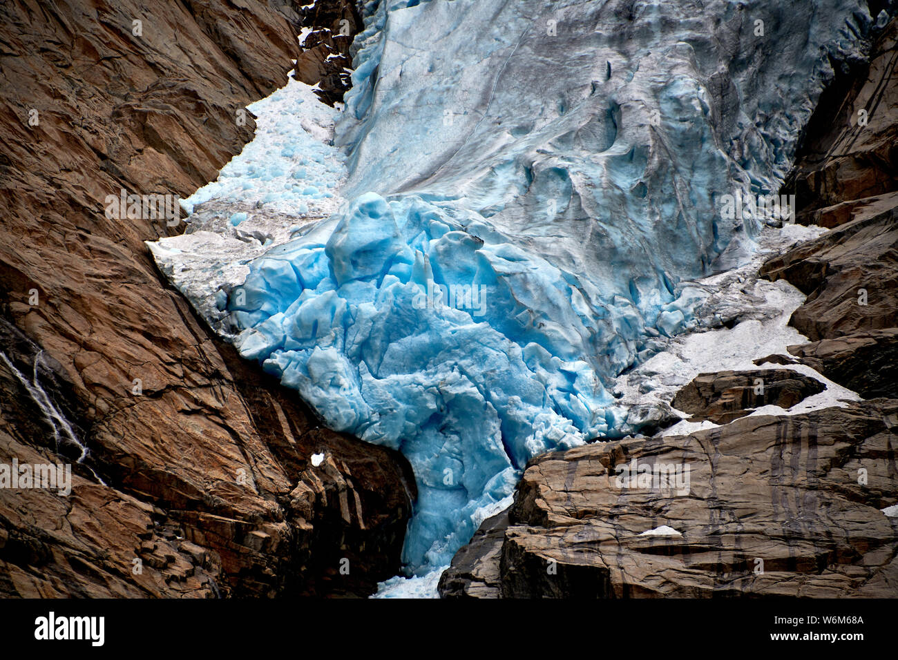 Gletscher Briksdalsbreen in Nord Europa Norwegen Norwegen Stockfoto
