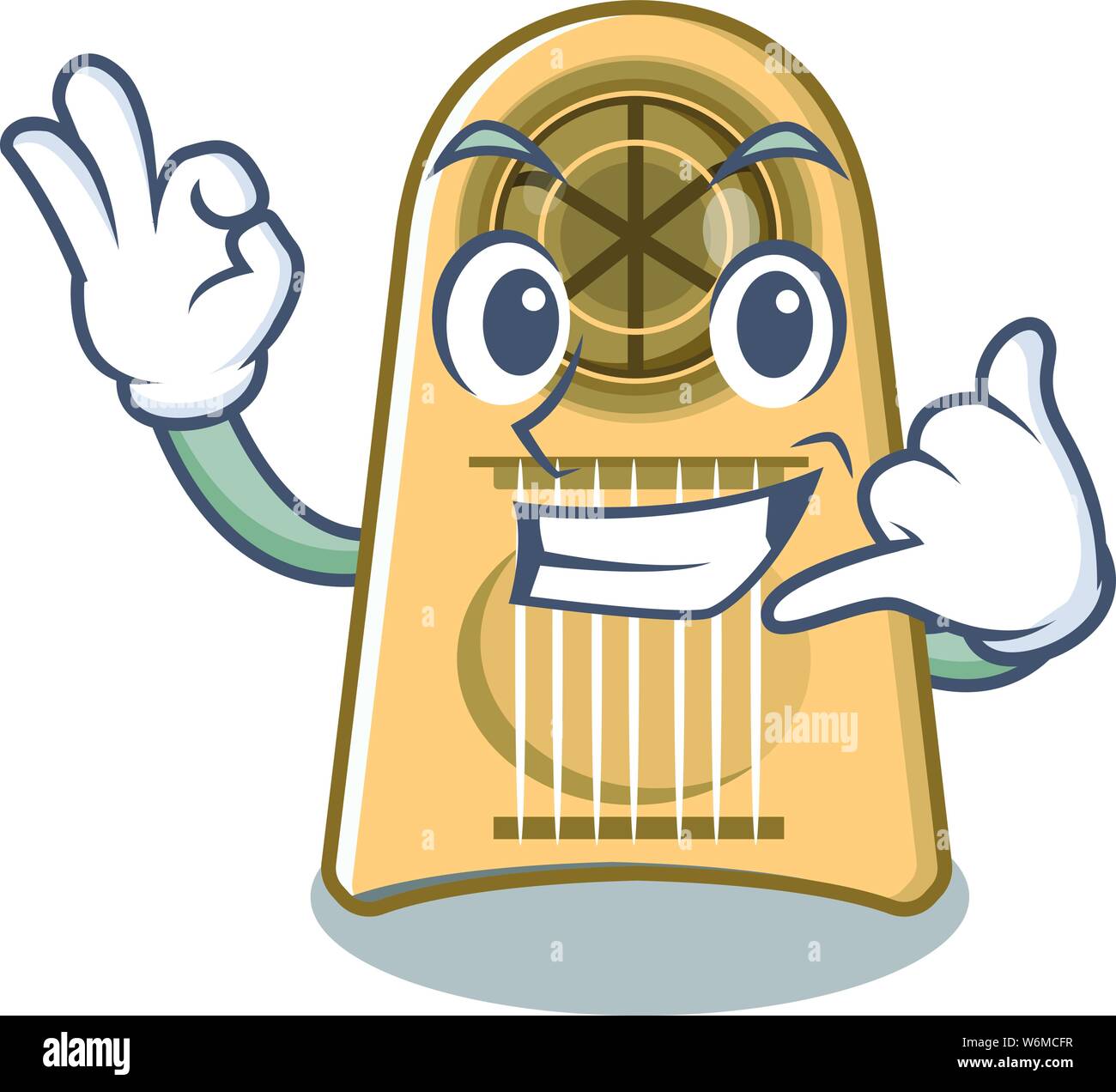 Rufen Sie mich an egg Slicer oberhalb der Cartoon Tabelle Stock Vektor