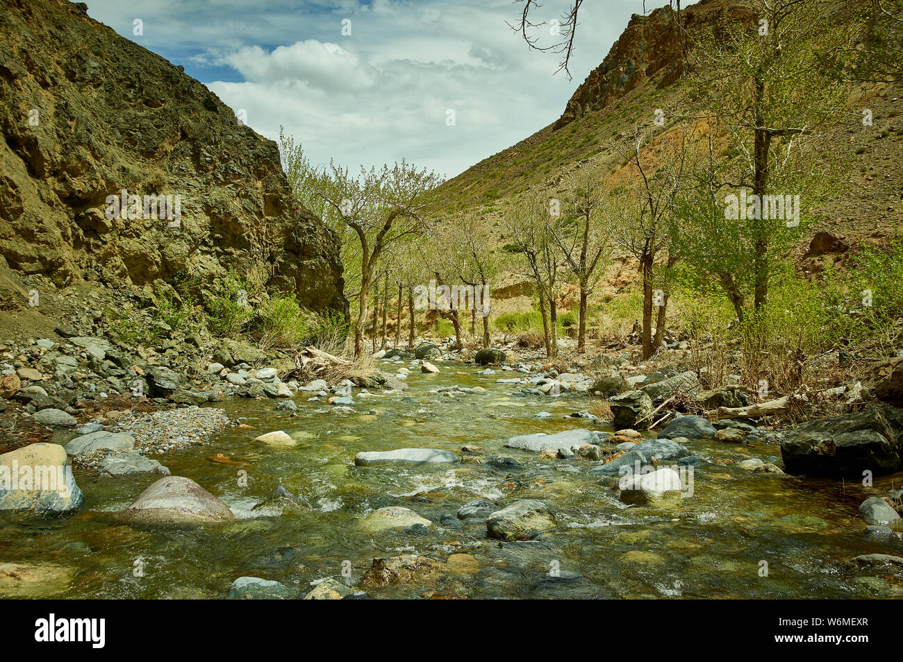 Chagan Uzun Fluss, Altay Berge Stockfoto