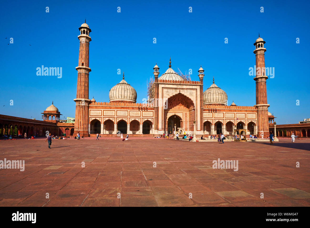Indien, Delhi, Old Delhi, Jama Masjid Moschee errichten von Shah Jahan, der moghol Kaiser Stockfoto
