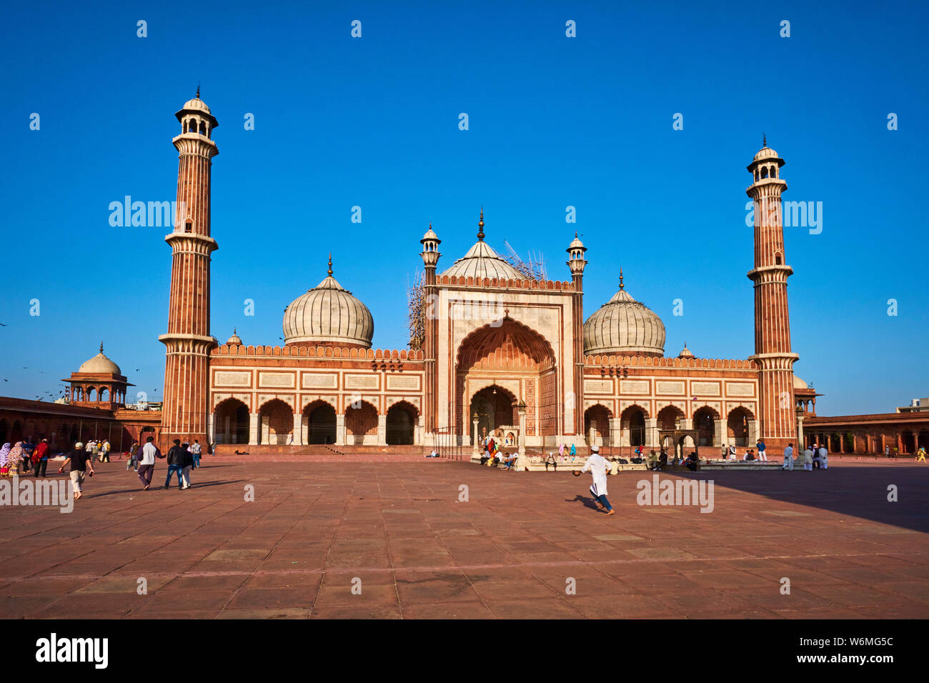 Indien, Delhi, Old Delhi, Jama Masjid Moschee errichten von Shah Jahan, der moghol Kaiser Stockfoto