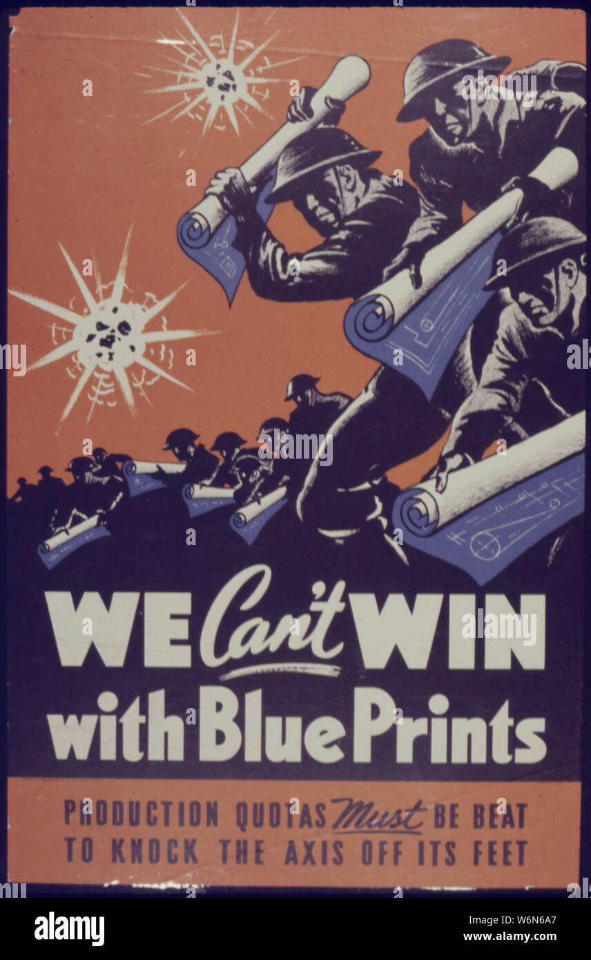 Wir können nicht gewinnen Sie mit Blue Prints Stockfoto Wir können nicht gewinnen Sie mit Blue Prints Stockfoto