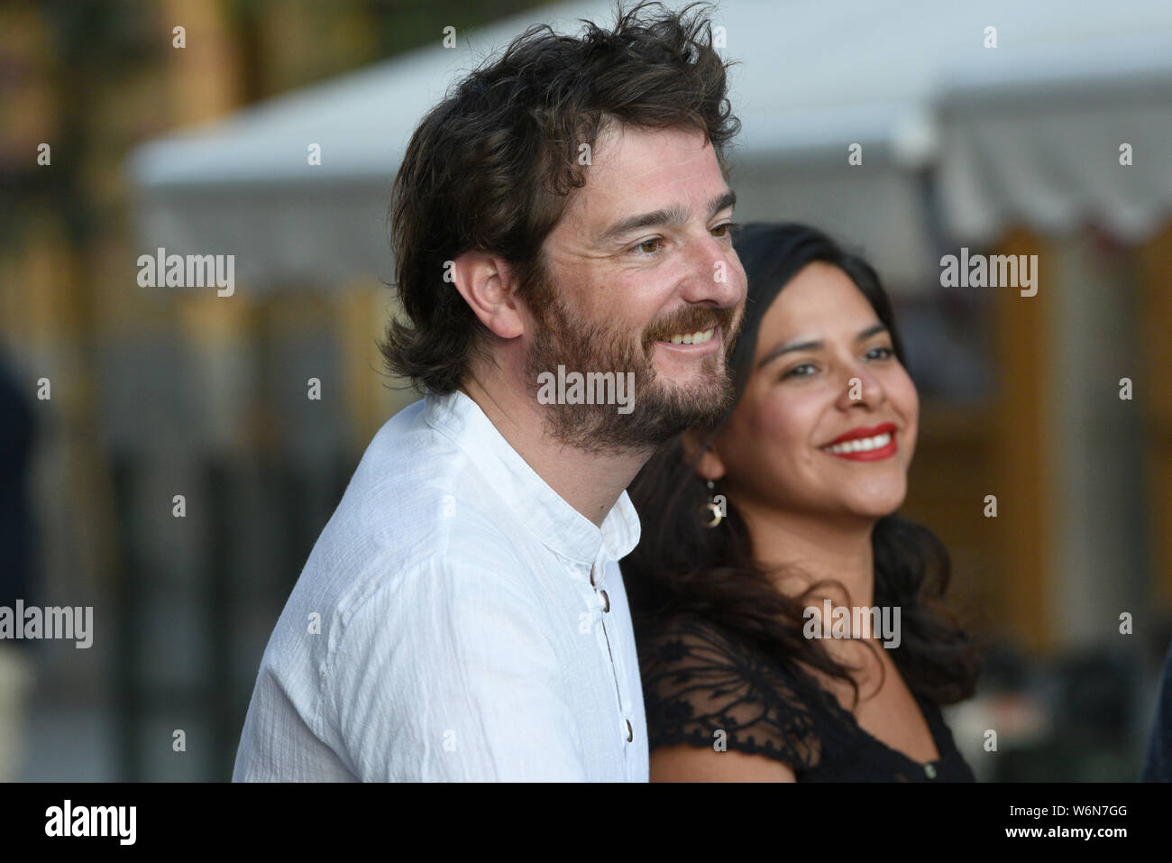 Madrid, Spanien. 30. Juli, 2019. Spanische Schauspieler Gorka Otxoa kommt für José Mercé Konzert im Teatro Real in Madrid. Credit: SOPA Images Limited/Alamy leben Nachrichten Stockfoto