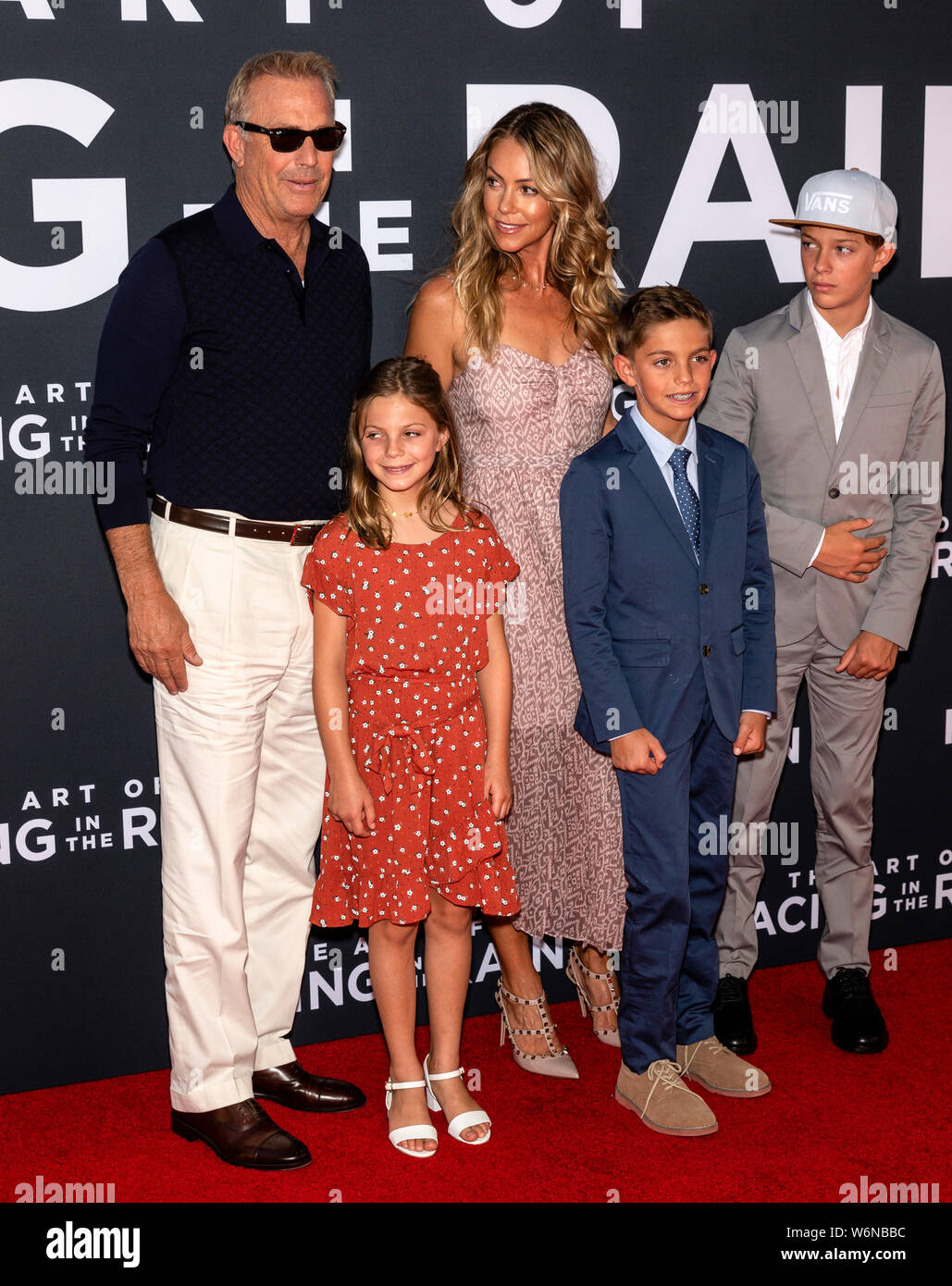 Los Angeles, CA August 01, 2019 Gnade Avery Costner, Kevin Costner, Cayden Wyatt Costner