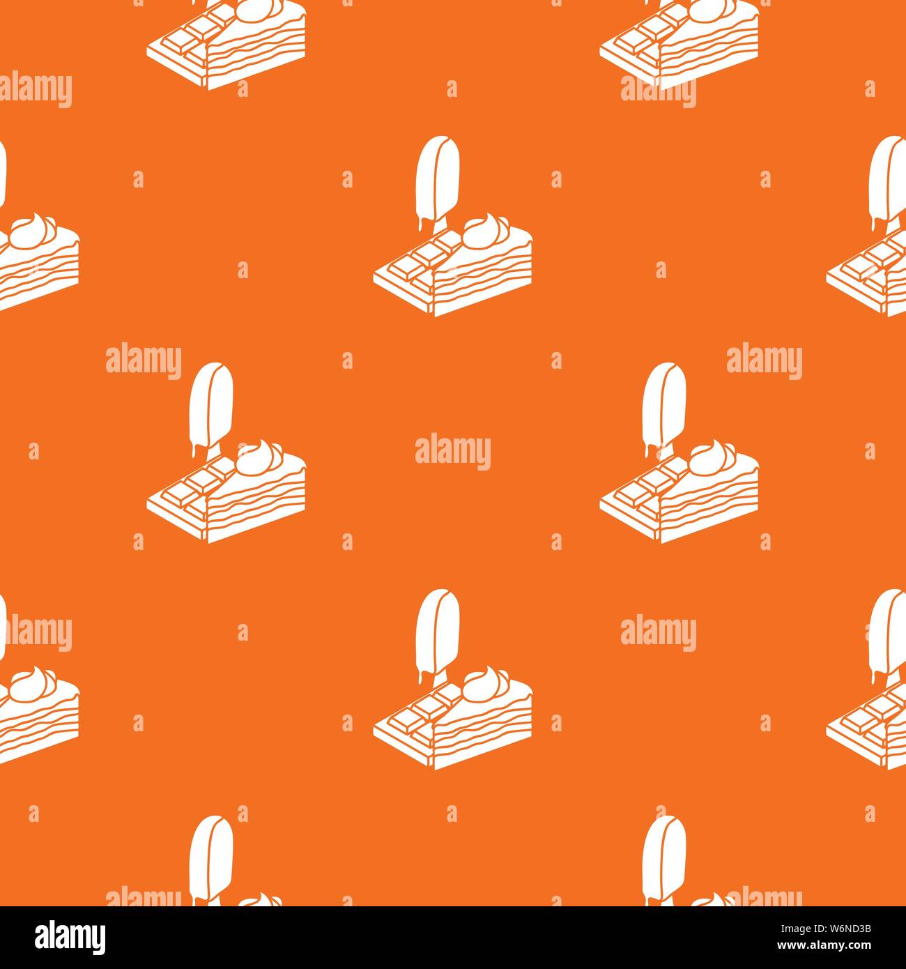 Süßigkeiten essen Muster Vector Orange Stock Vektor