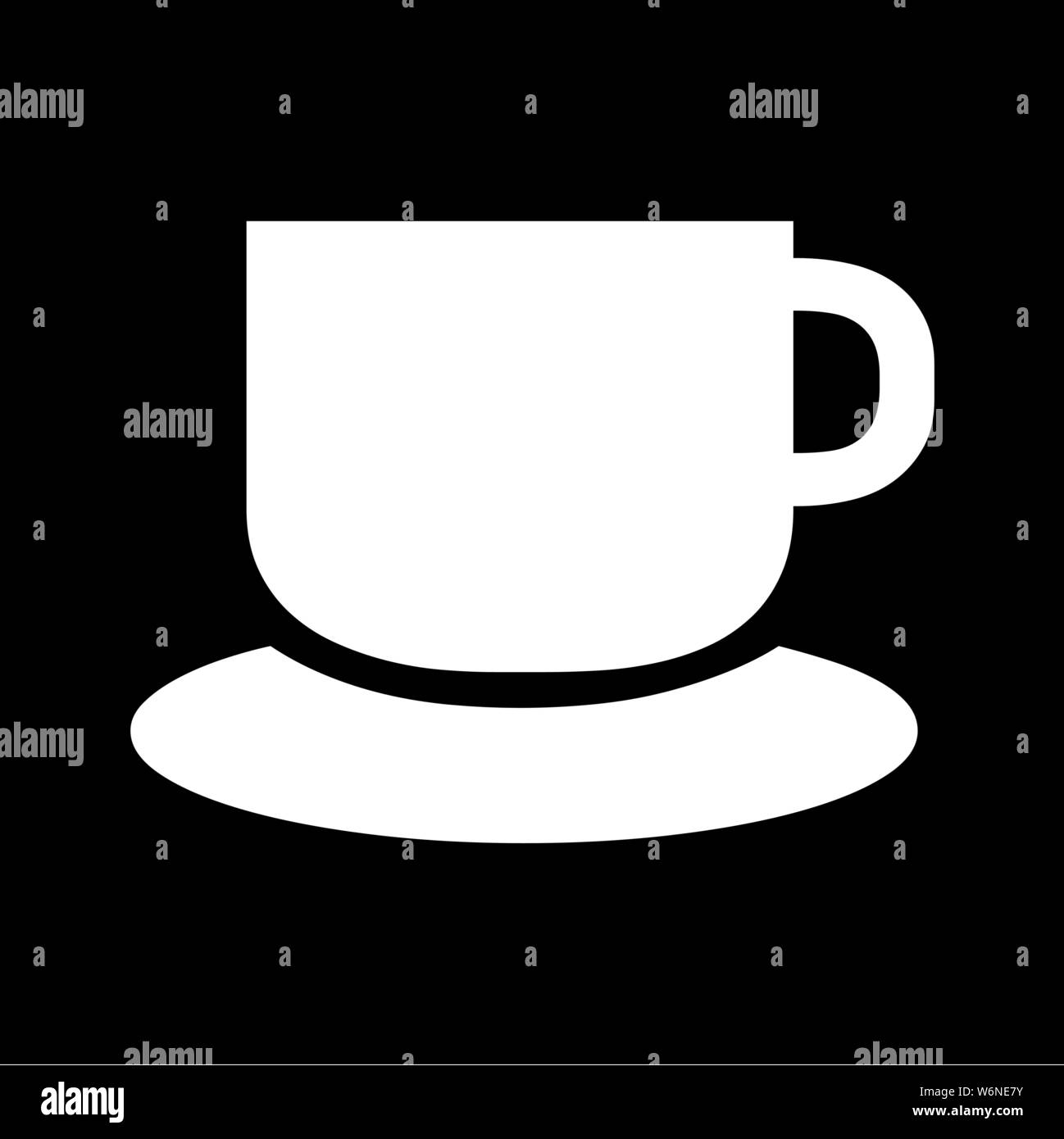 Eine schwarze und weiße Kaffee Symbol Abbildung Stock Vektor
