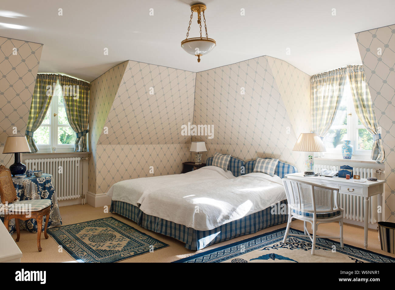 Edwardian Style Schlafzimmer Stockfoto