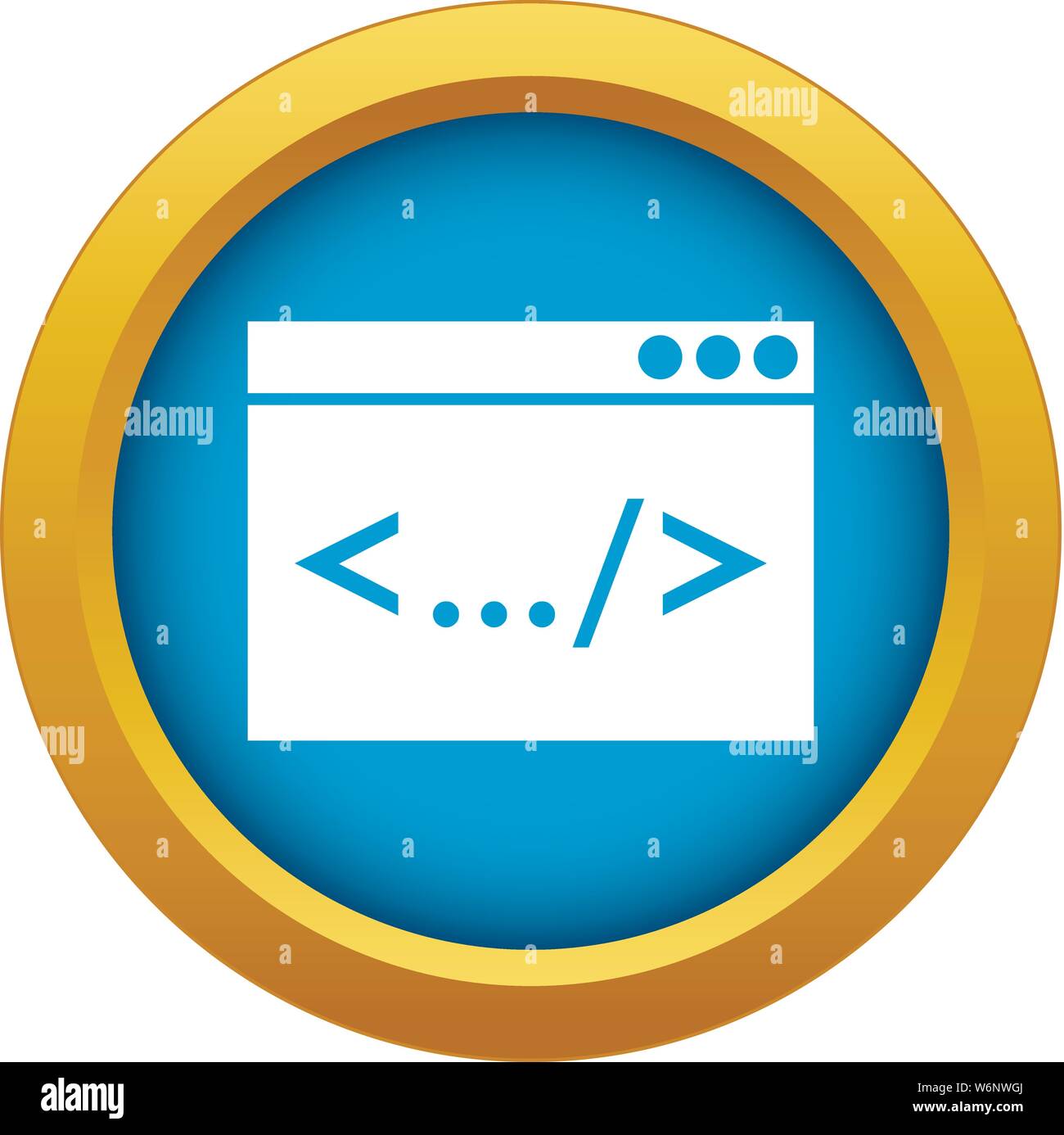 Code Symbol Fenster blau Vector isoliert Stock-Vektorgrafik - Alamy