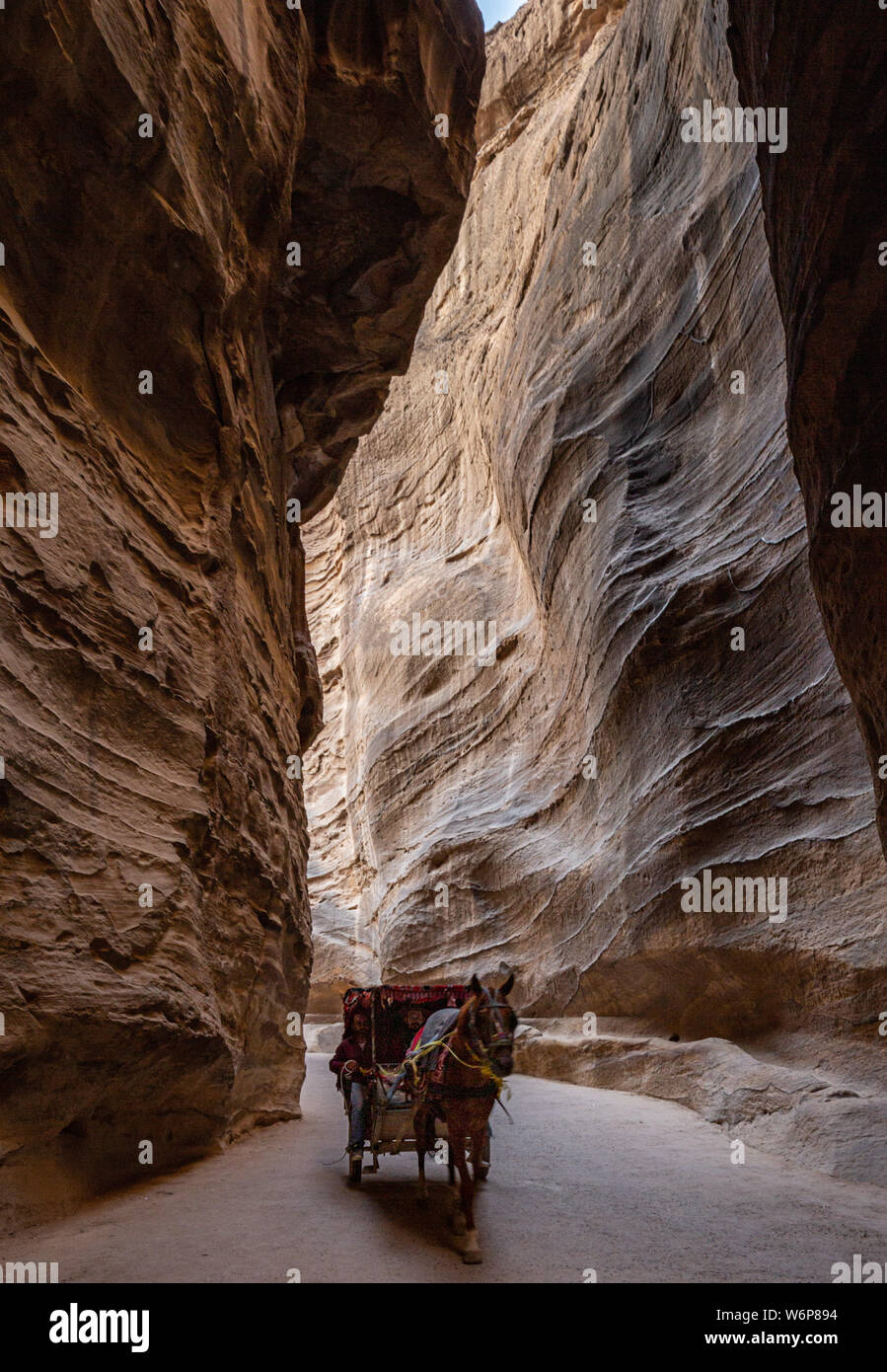 Der siq Petra in Jordanien Stockfoto