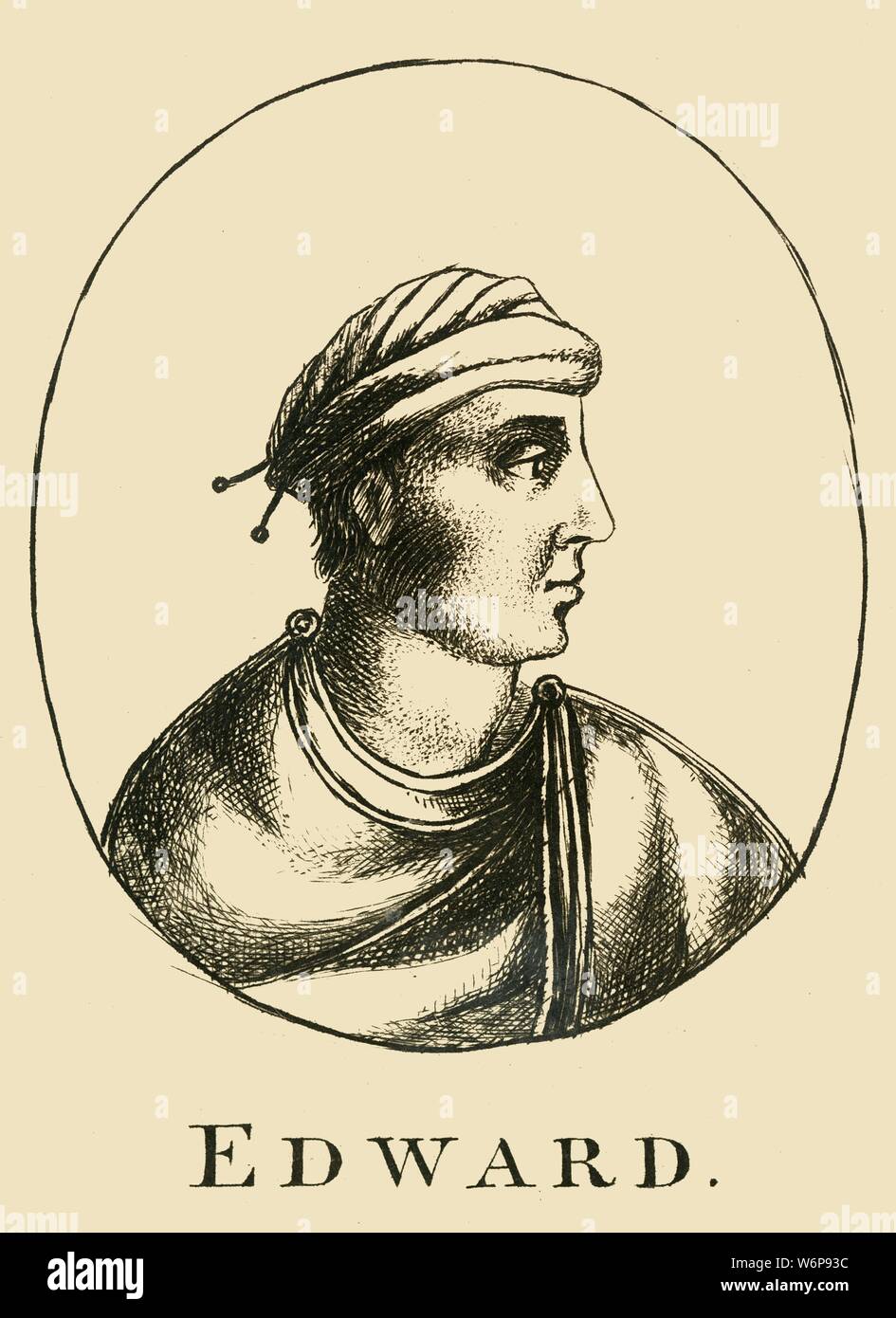 'Edward', 18. Edward dem Bekenner (c 1003-1066) unter den letzten Angelsächsischen Könige von England. In der Regel der letzte König von Wessex betrachtet, Er regierte von 1042 bis 1066. Stockfoto
