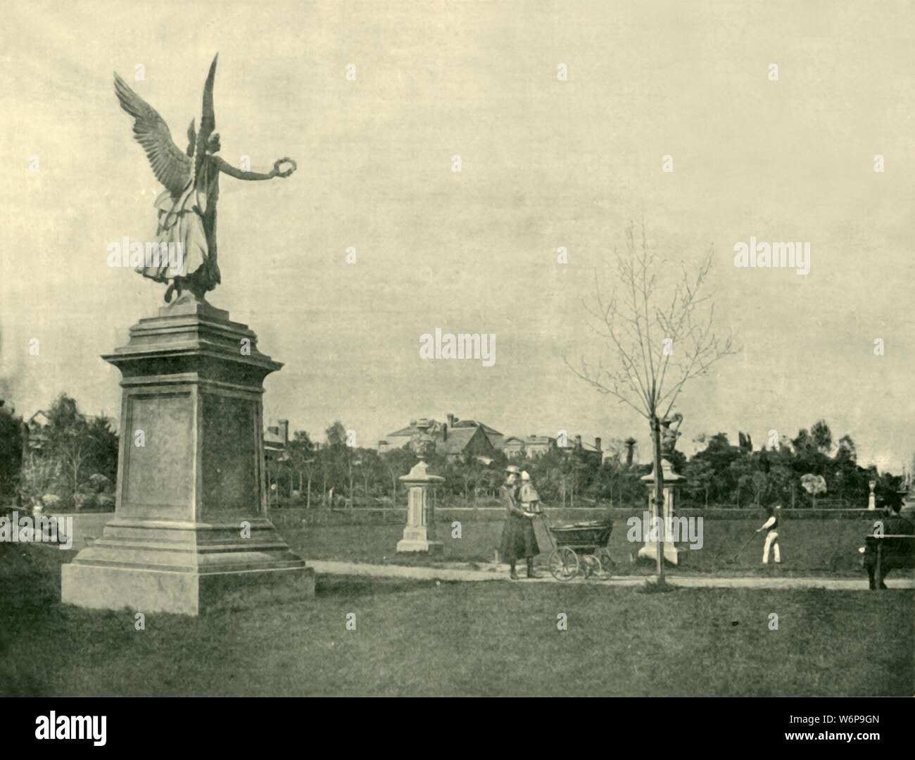 "Die Victoria Gardens, Windsor', 1901. Abwicklung von Windsor wurde zunächst festgestellt. c 1791. Von "Federated Australien". [Die Werner Company, London, 1901] Stockfoto