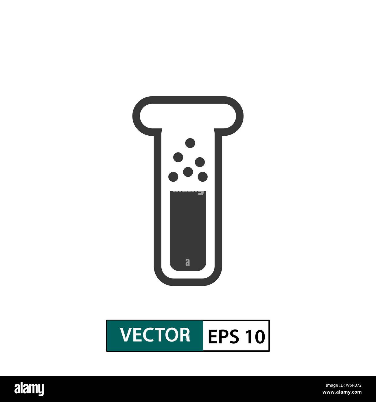 Erlenmeyerkolben vektor Symbol auf weißem Hintergrund. Vector Illustration EPS 10. Stock Vektor