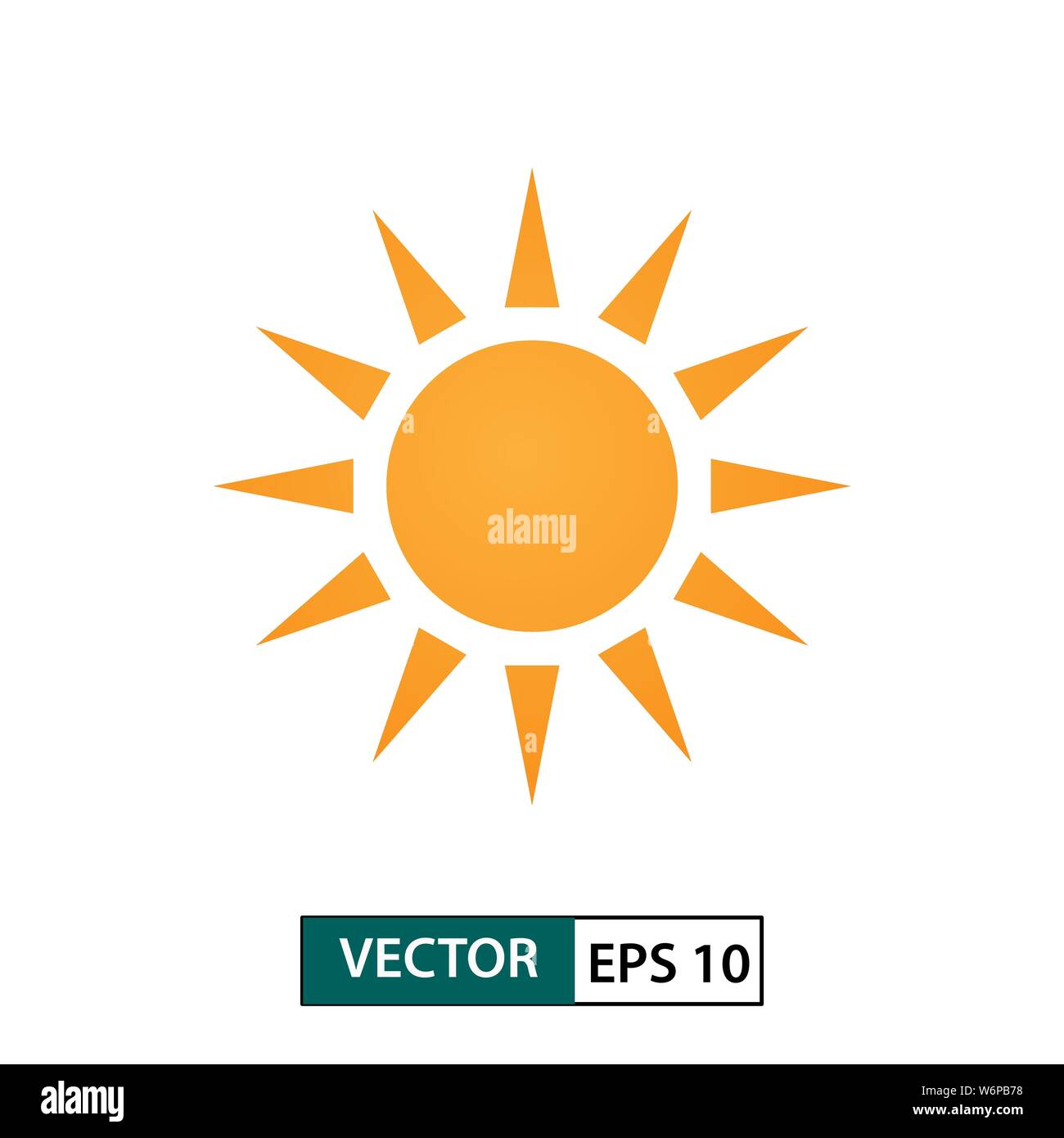 Sonnigen Tag Wetter vektor Symbol auf weißem Hintergrund. Vector Illustration EPS 10. Stock Vektor