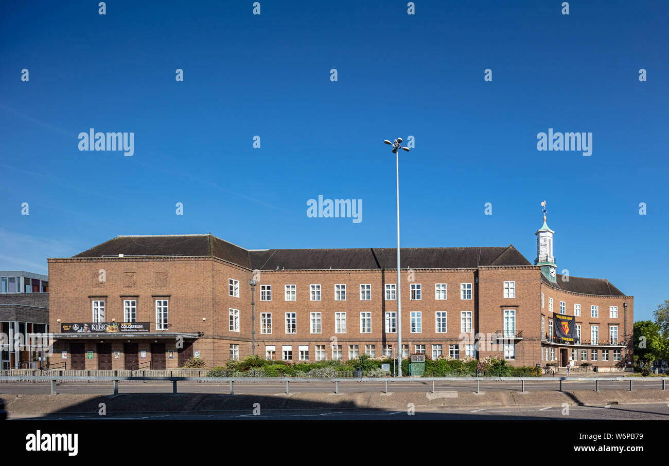 Rathaus in Watford, Hertfordshire, Großbritannien Stockfoto