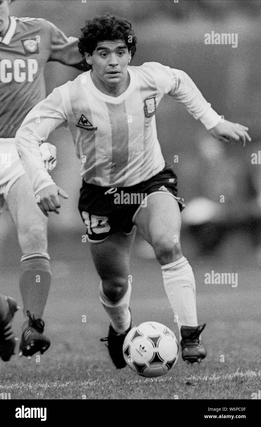 DIEGO MARADONA, Argentinien, 1988 Stockfoto