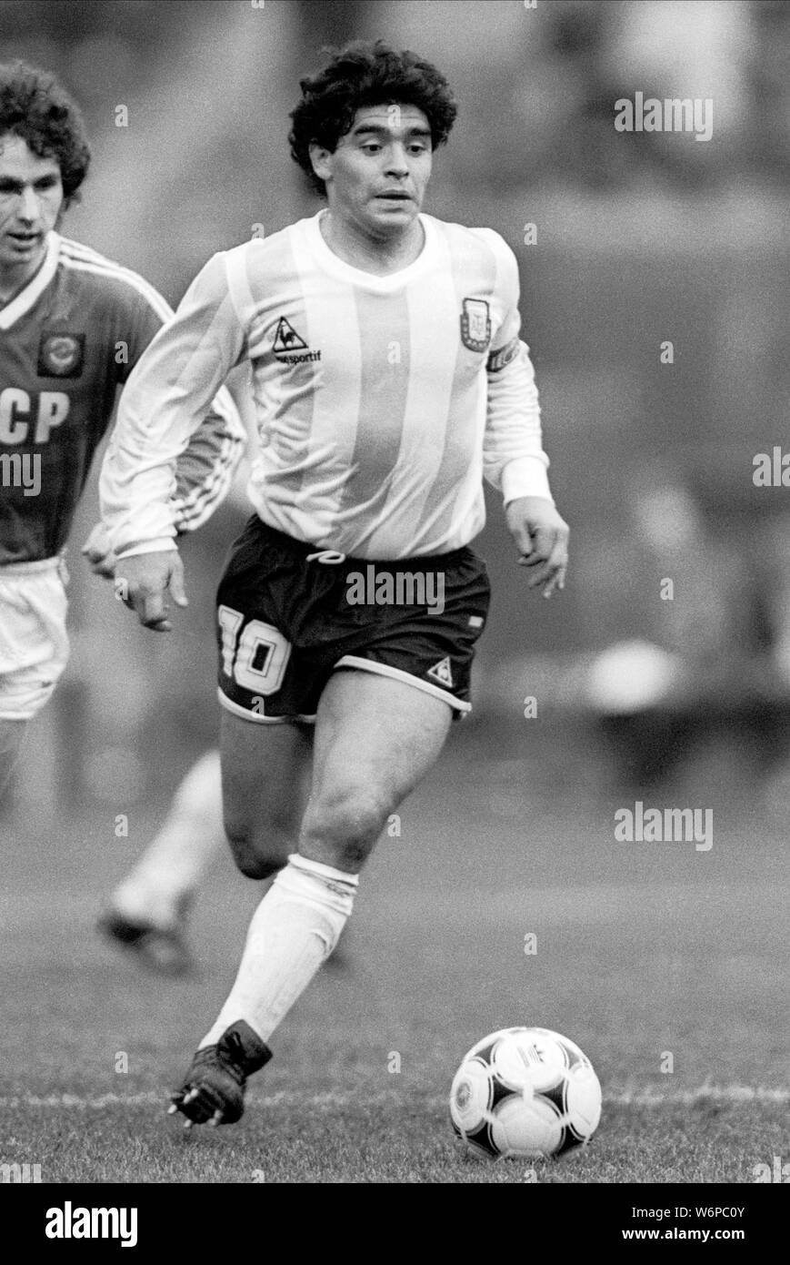 DIEGO MARADONA, Argentinien, 1988 Stockfoto