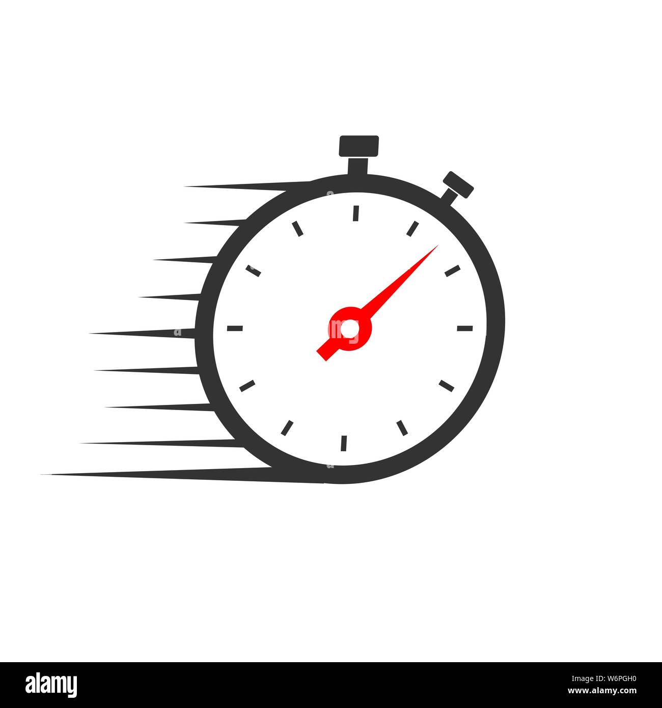 Schnelle Lieferung vektor Icon mit Timer. Für Ihr Design Template Stock Vektor