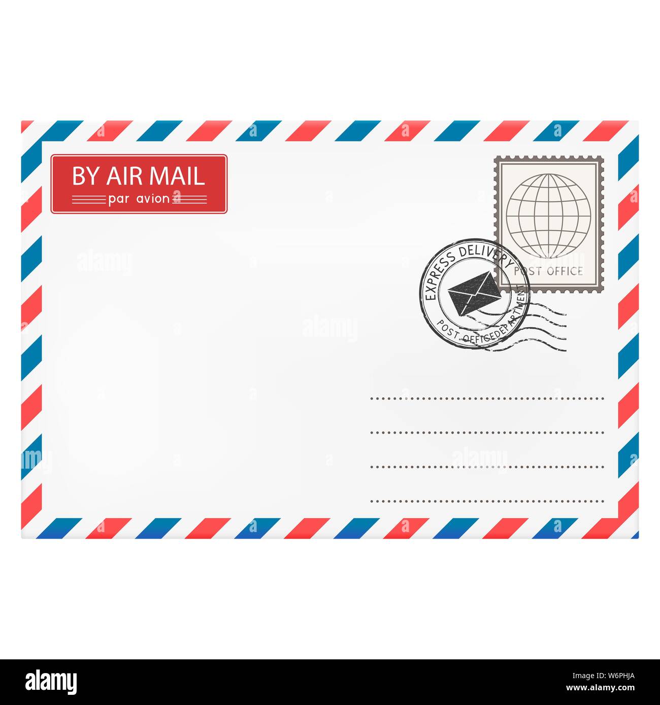 Umschlag mit Stempel Stock Vektor