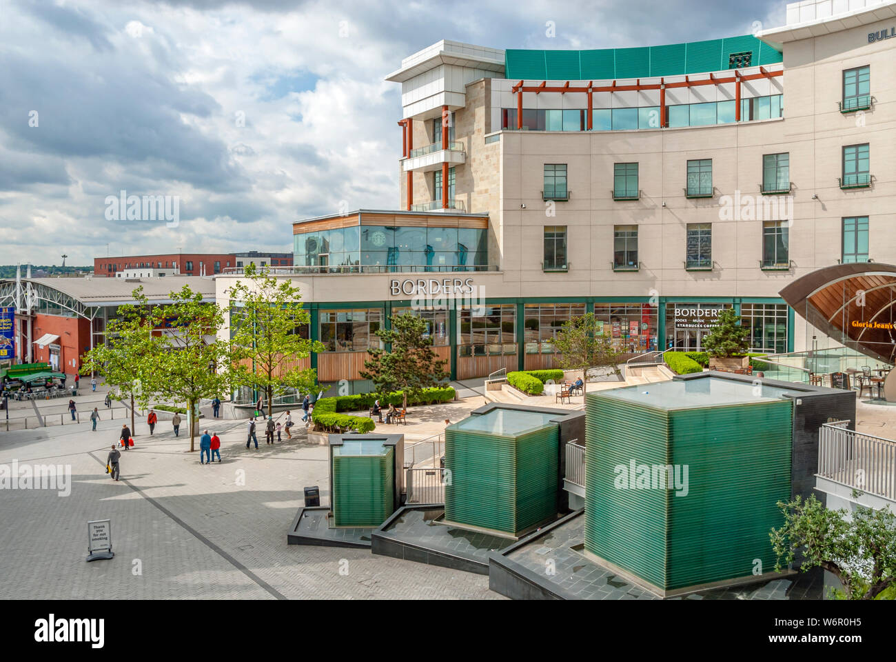 Das Bull Ring Einkaufszentrum; ein großes Geschäftsviertel von Birmingham; England. Stockfoto