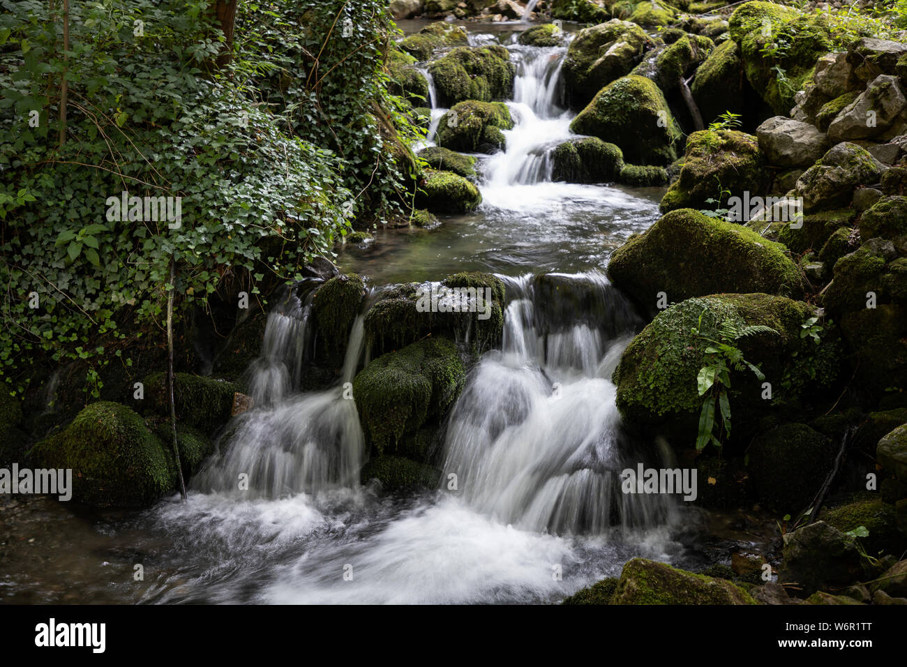 TARA Nationalpark, Serbien - Wasserfälle und Stromschnellen der Gebirgsbach Stockfoto