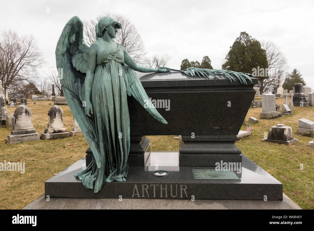 Grab von Präsident Chester A Arthur auf dem Albany Rural Cemetery New York Stockfoto