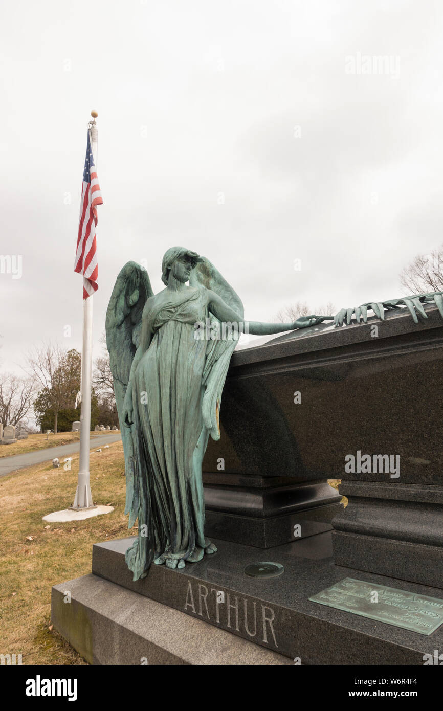 Grab von Präsident Chester A Arthur auf dem Albany Rural Cemetery New York Stockfoto