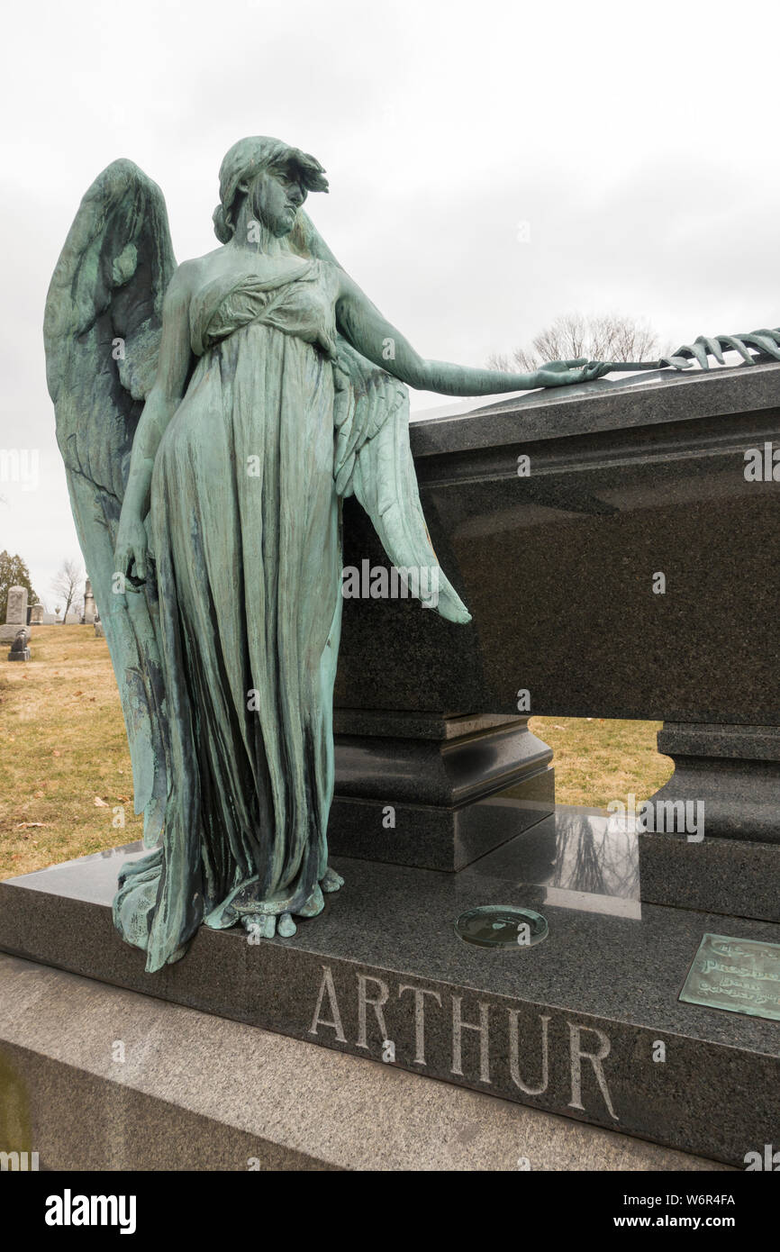 Grab von Präsident Chester A Arthur auf dem Albany Rural Cemetery New York Stockfoto