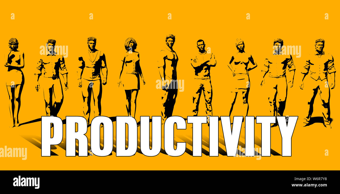 Produktivität Konzept mit Fachleuten in einer Zeile Stockfoto