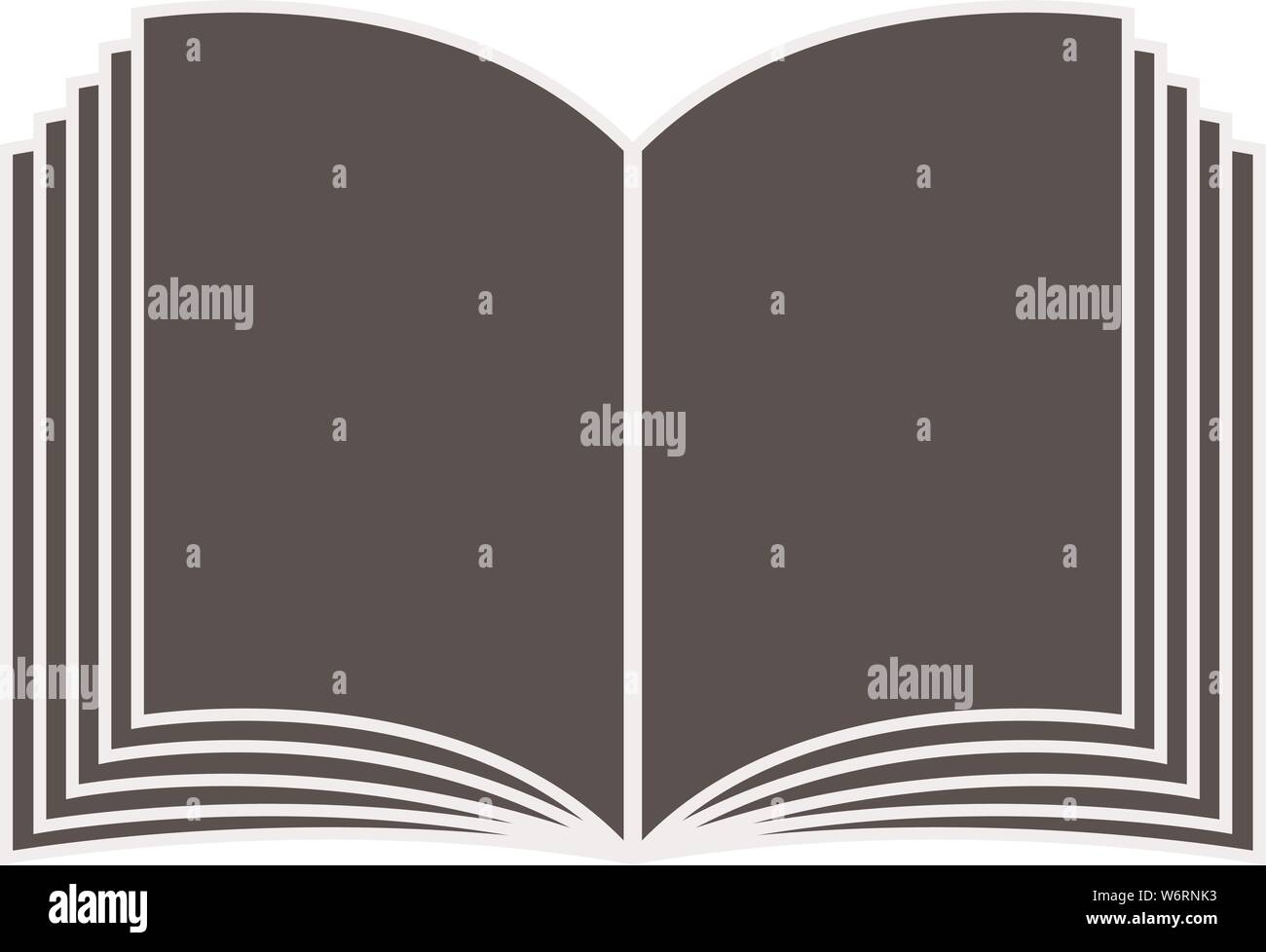 Einfache schwarze und weiße Buch oder Zeitschrift Symbol Vektor illustration Stock Vektor