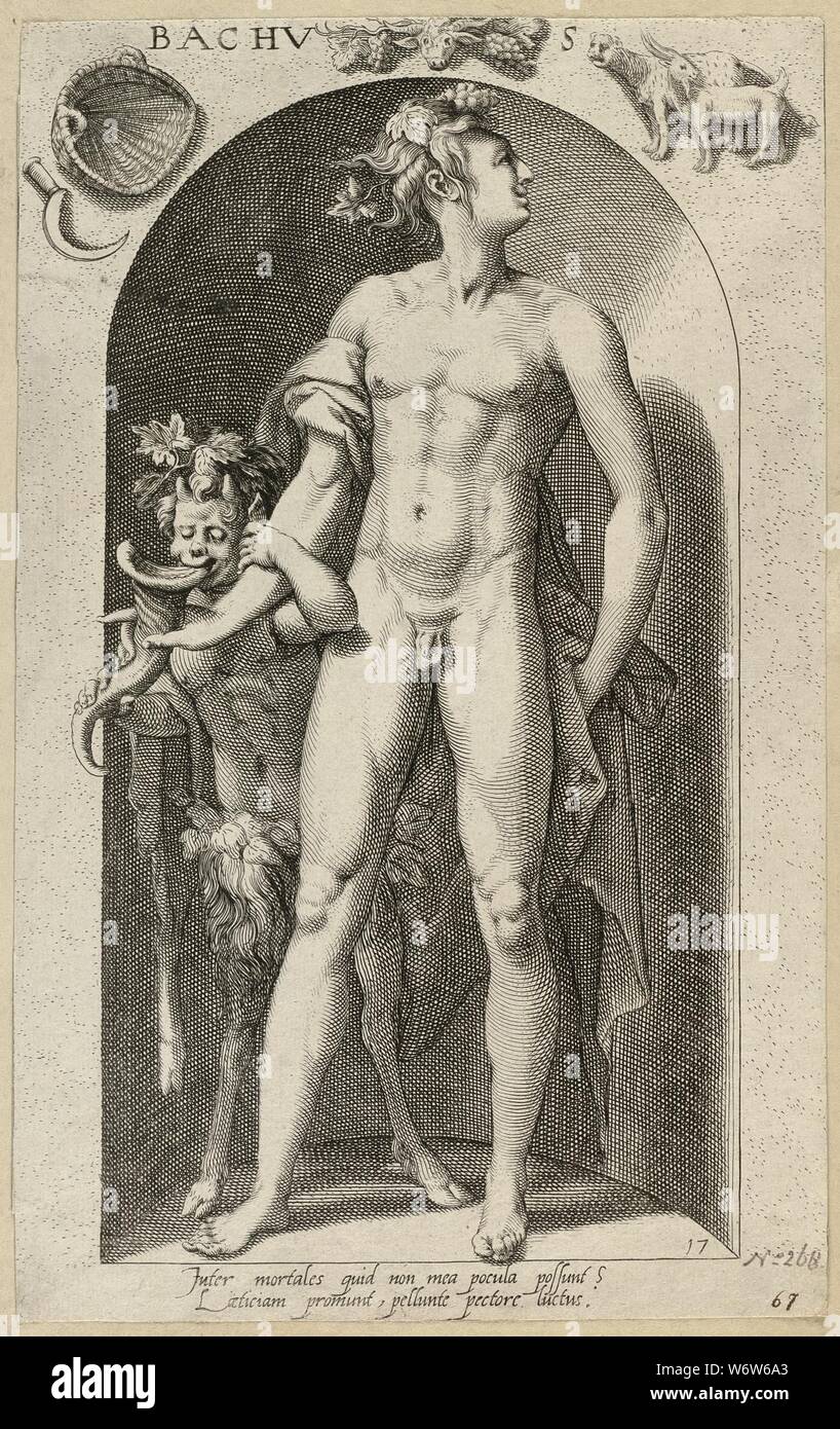 De Gott Bacchus. Stockfoto