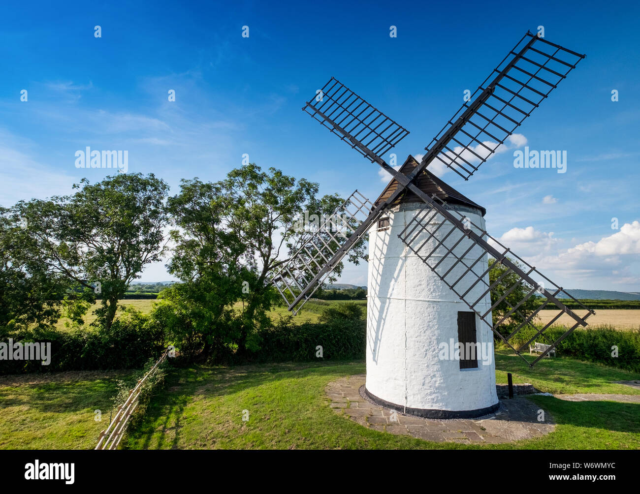 Ashton Windmühle bei Chapel Allerton, Wedmore, Somerset, Großbritannien Stockfoto