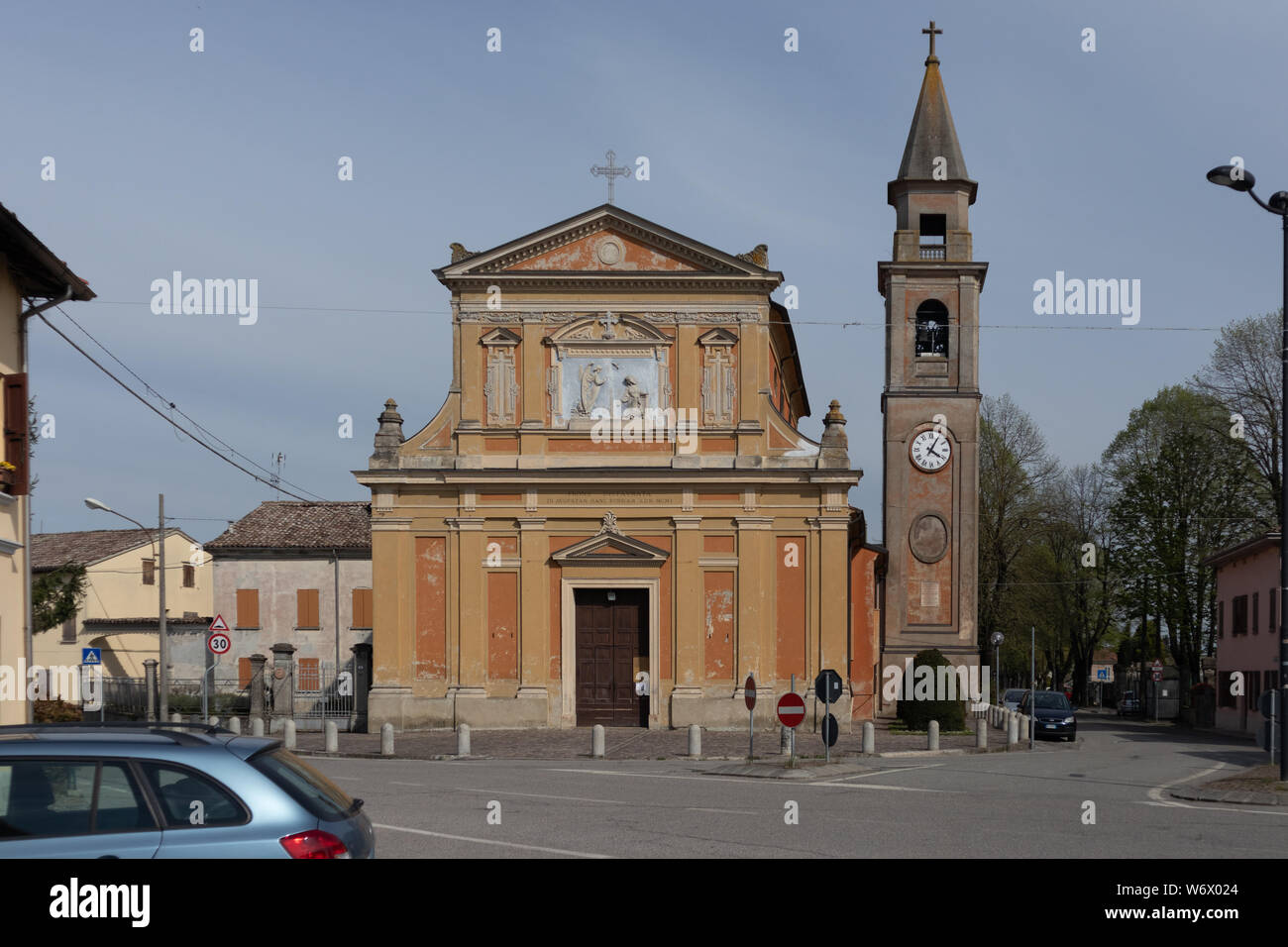 EMILLIA LENTIGIONE, Kirche, Romagna, Italien Stockfoto